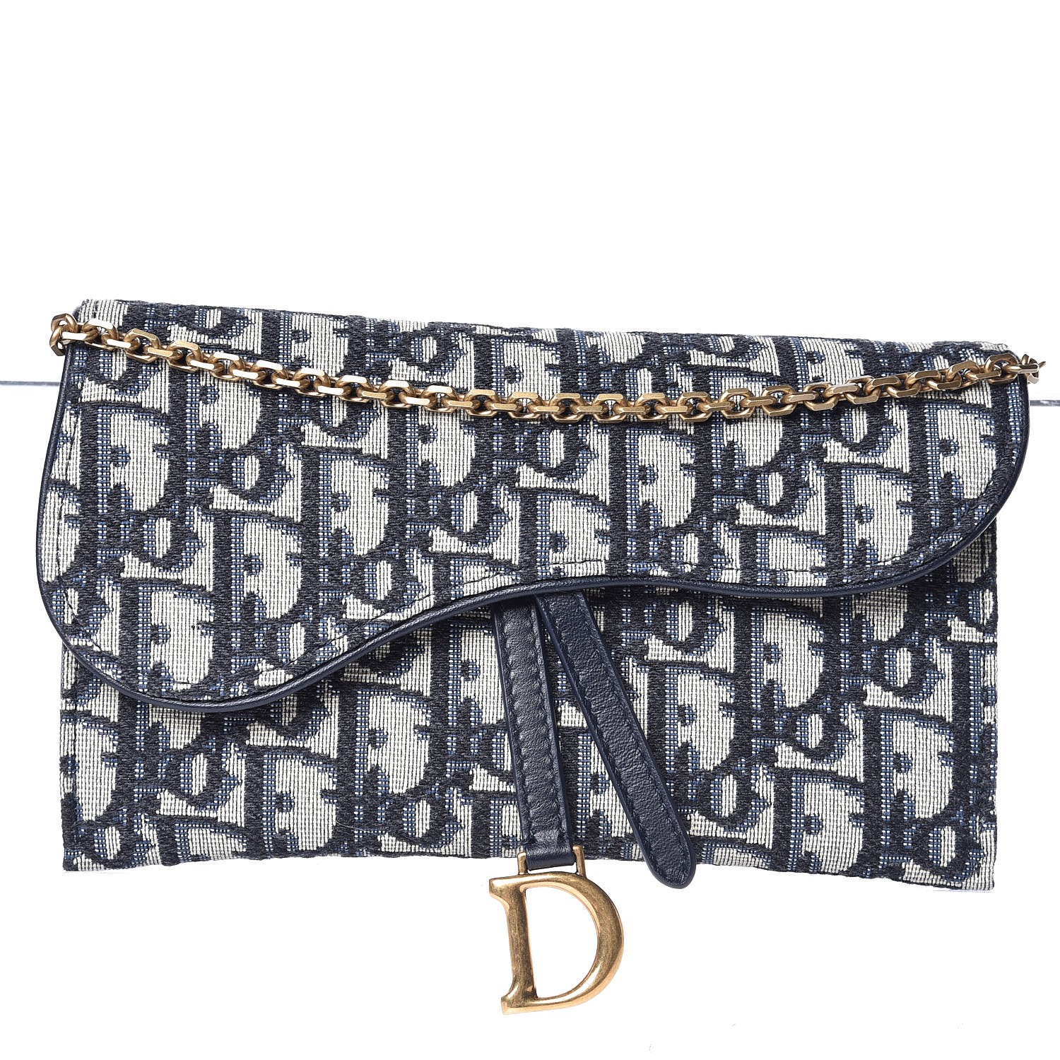 dior saddle wallet on chain