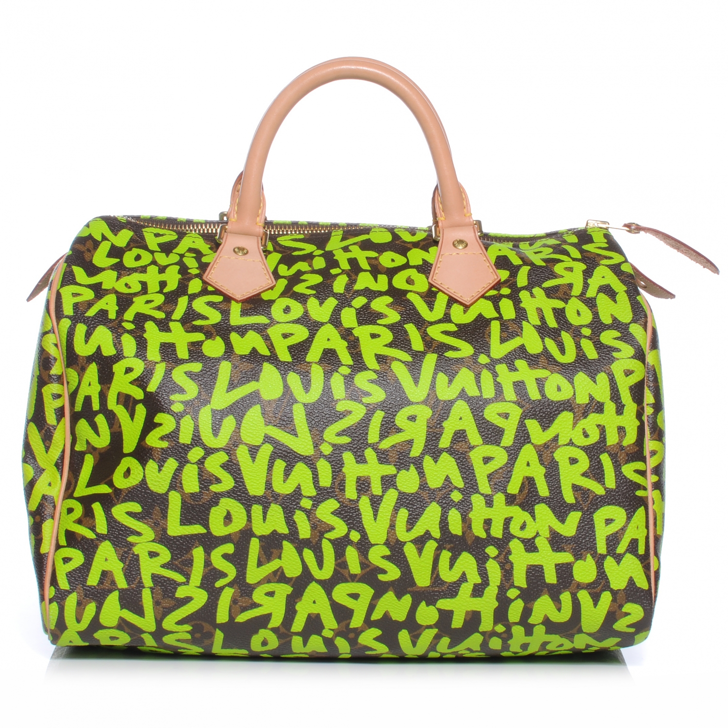 LOUIS VUITTON Monogram Graffiti Speedy 30 Green 42533