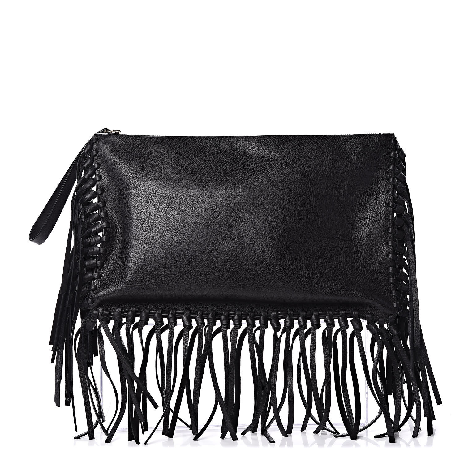 valentino fringe clutch