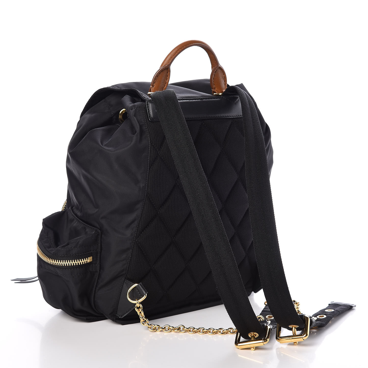 BURBERRY Nylon Medium Rucksack Backpack Black 421542