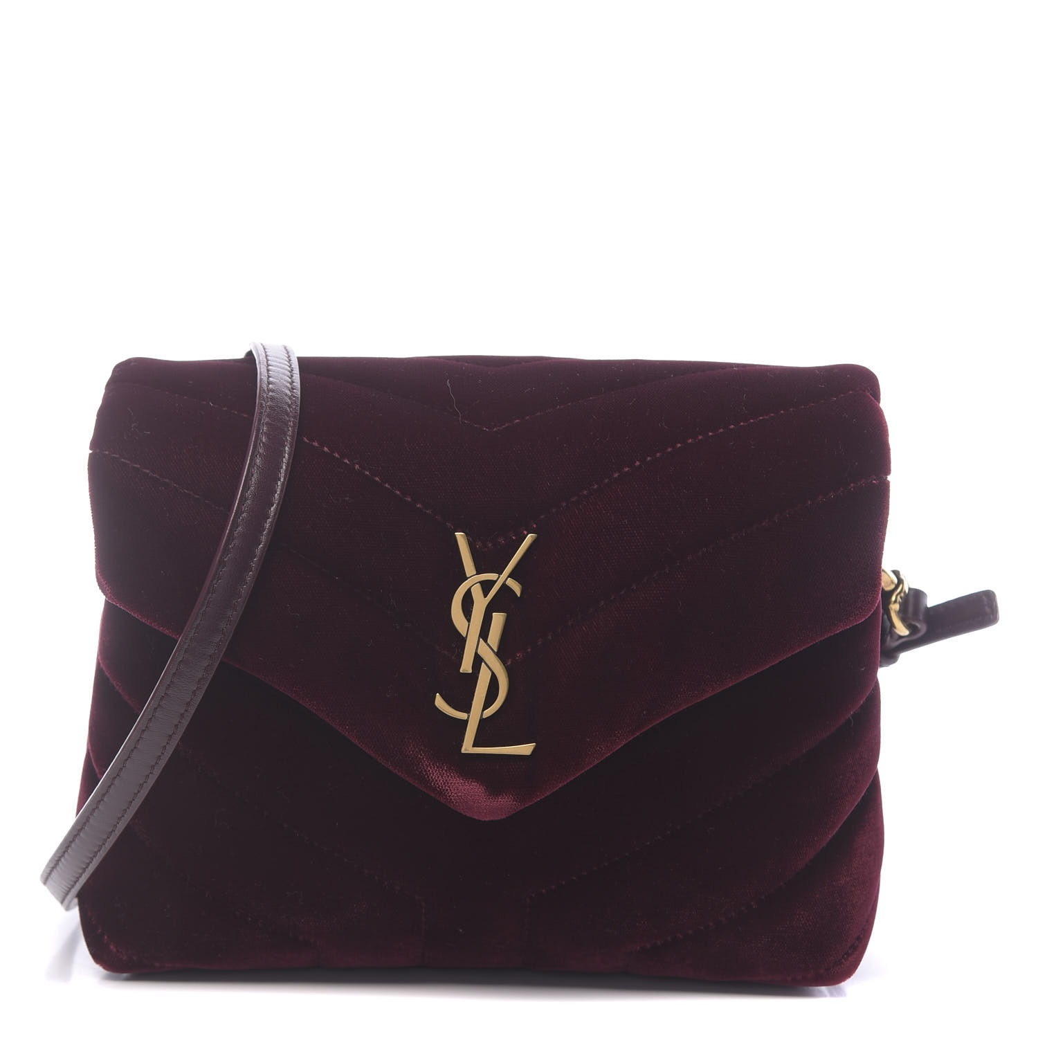 ysl toy loulou velvet burgundy