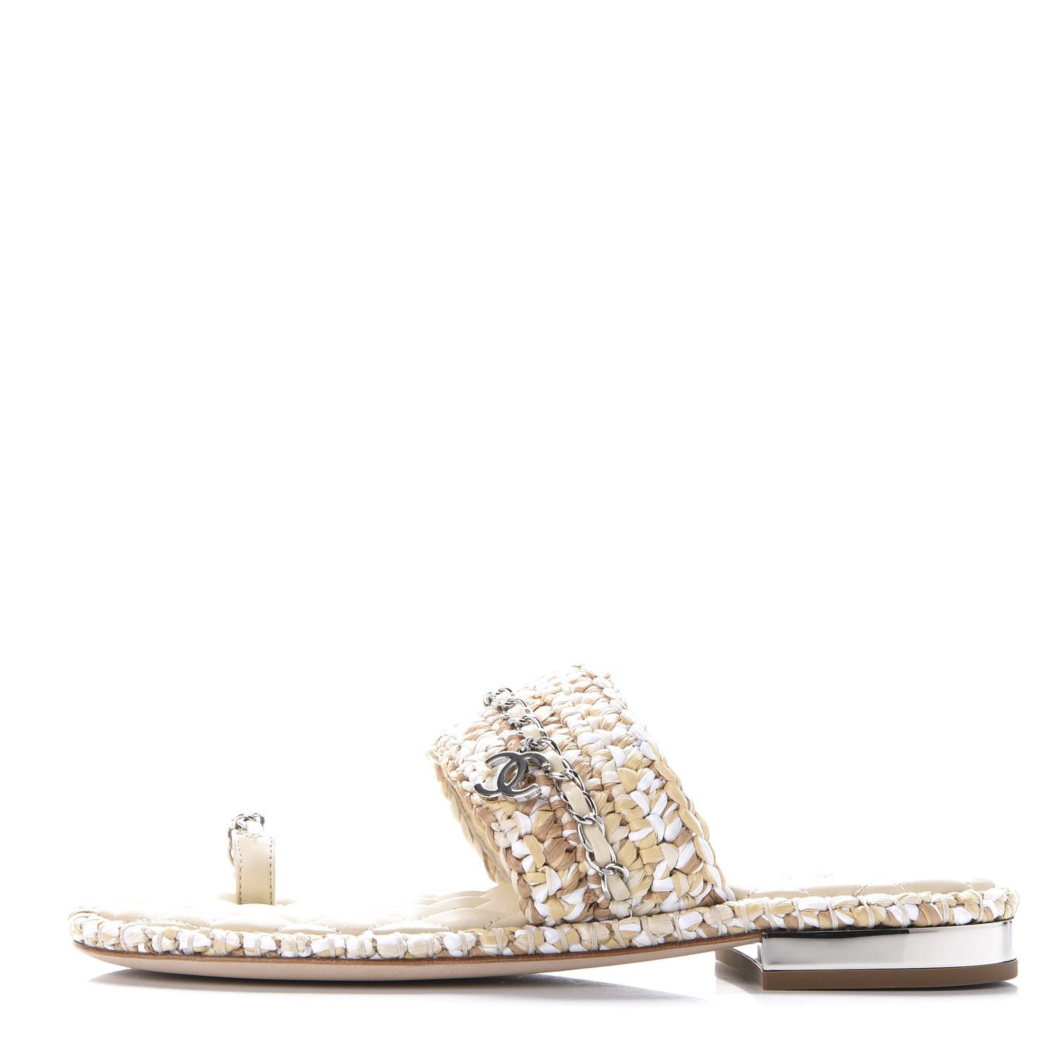 chanel raffia sandals