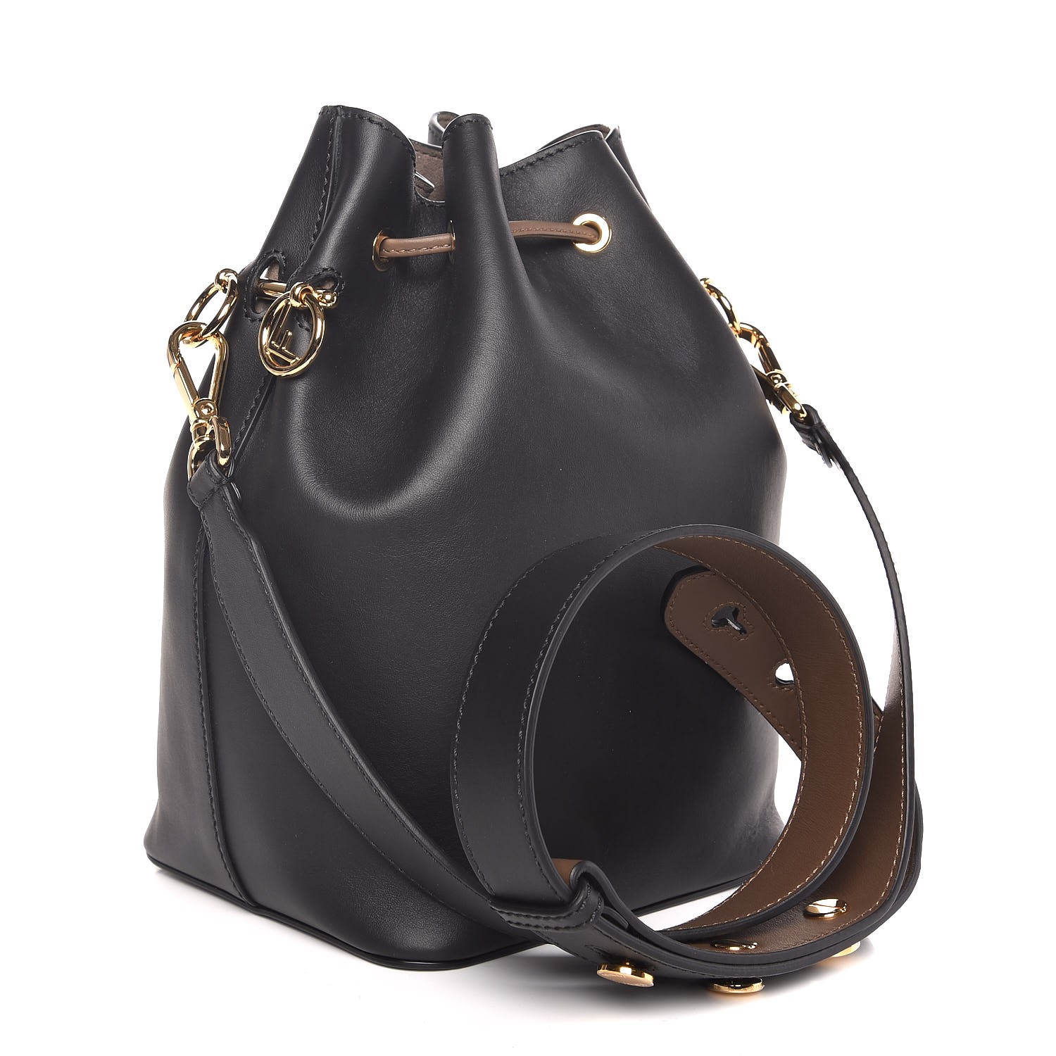 fendi mon tresor mini bucket bag black