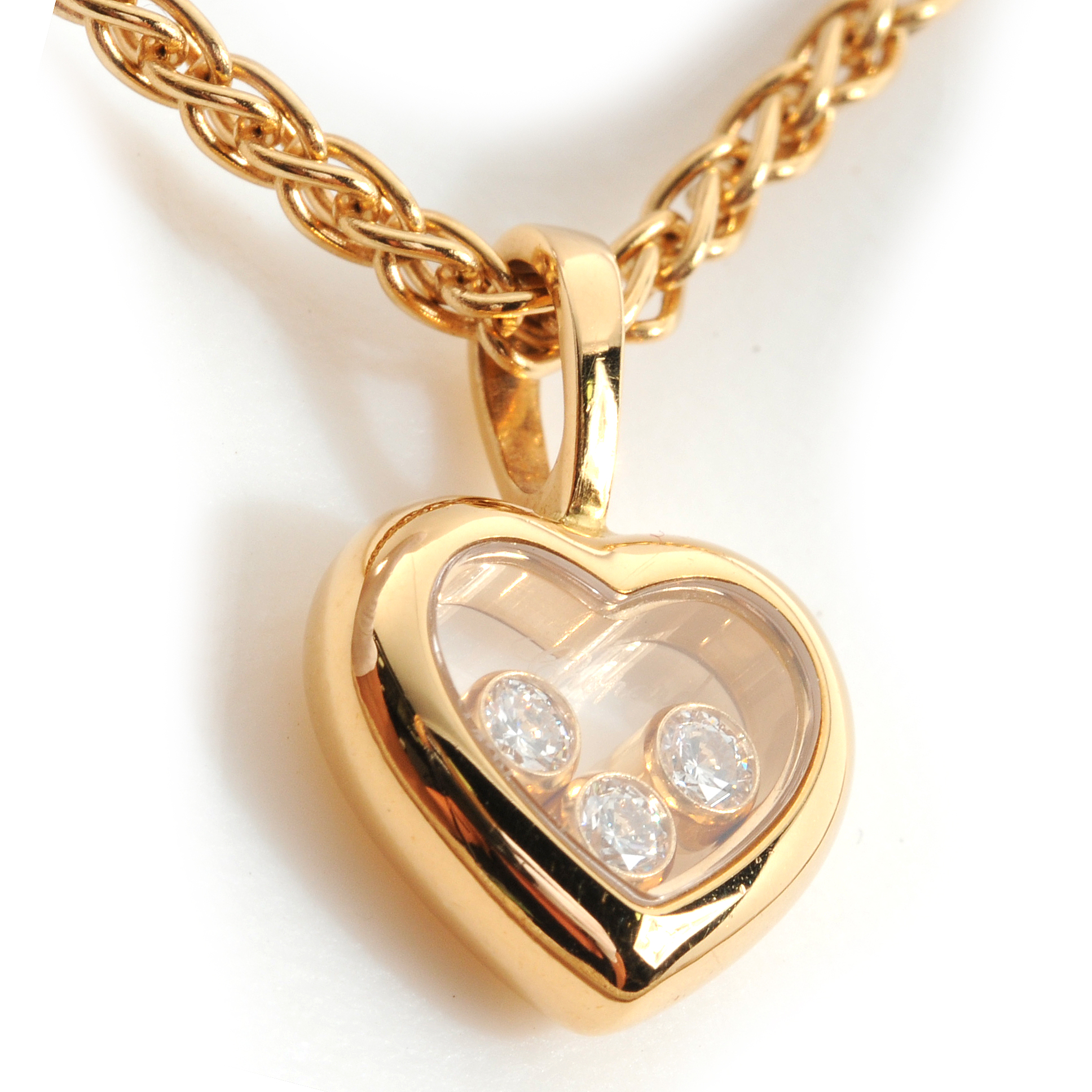 CHOPARD 18k Happy Diamonds Icons Heart Pendant Necklace 42716