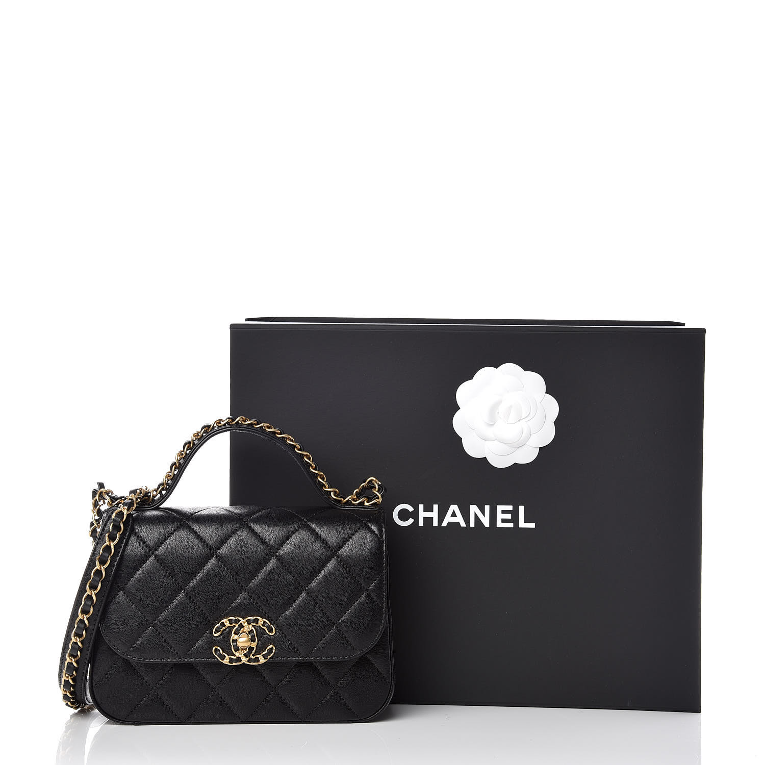 chanel flap card holder caviar