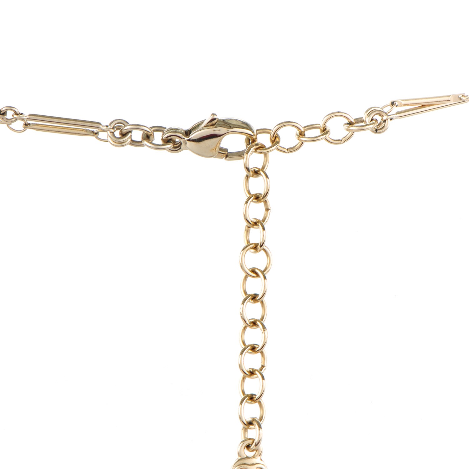 CHANEL Pearl Stone CC Long Double Strand Necklace Black Gold 152622