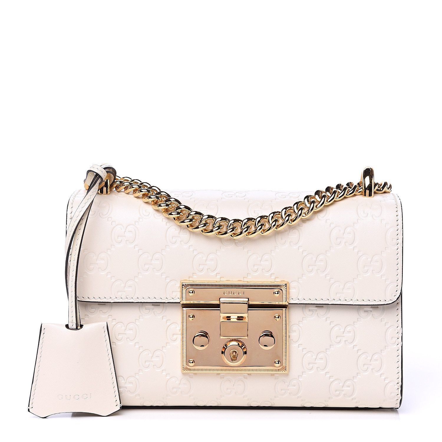 gucci padlock white