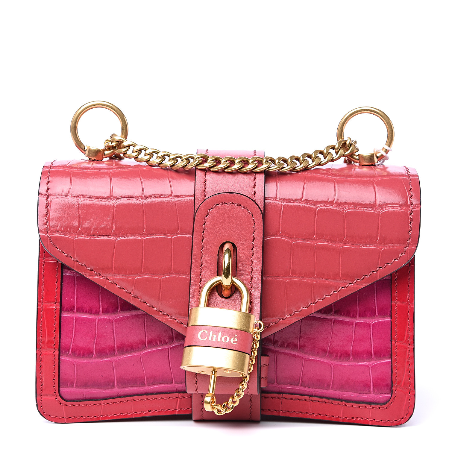 pink chain shoulder bag