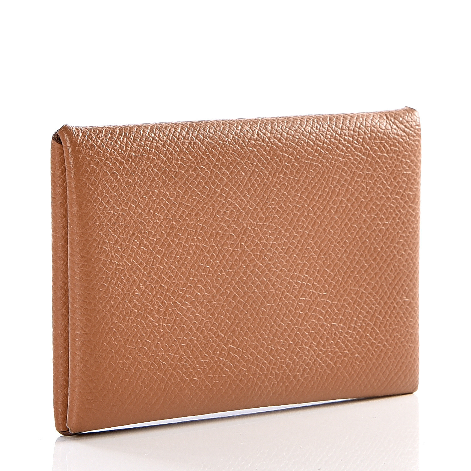 HERMES Epsom Calvi Card Case Gold 547042