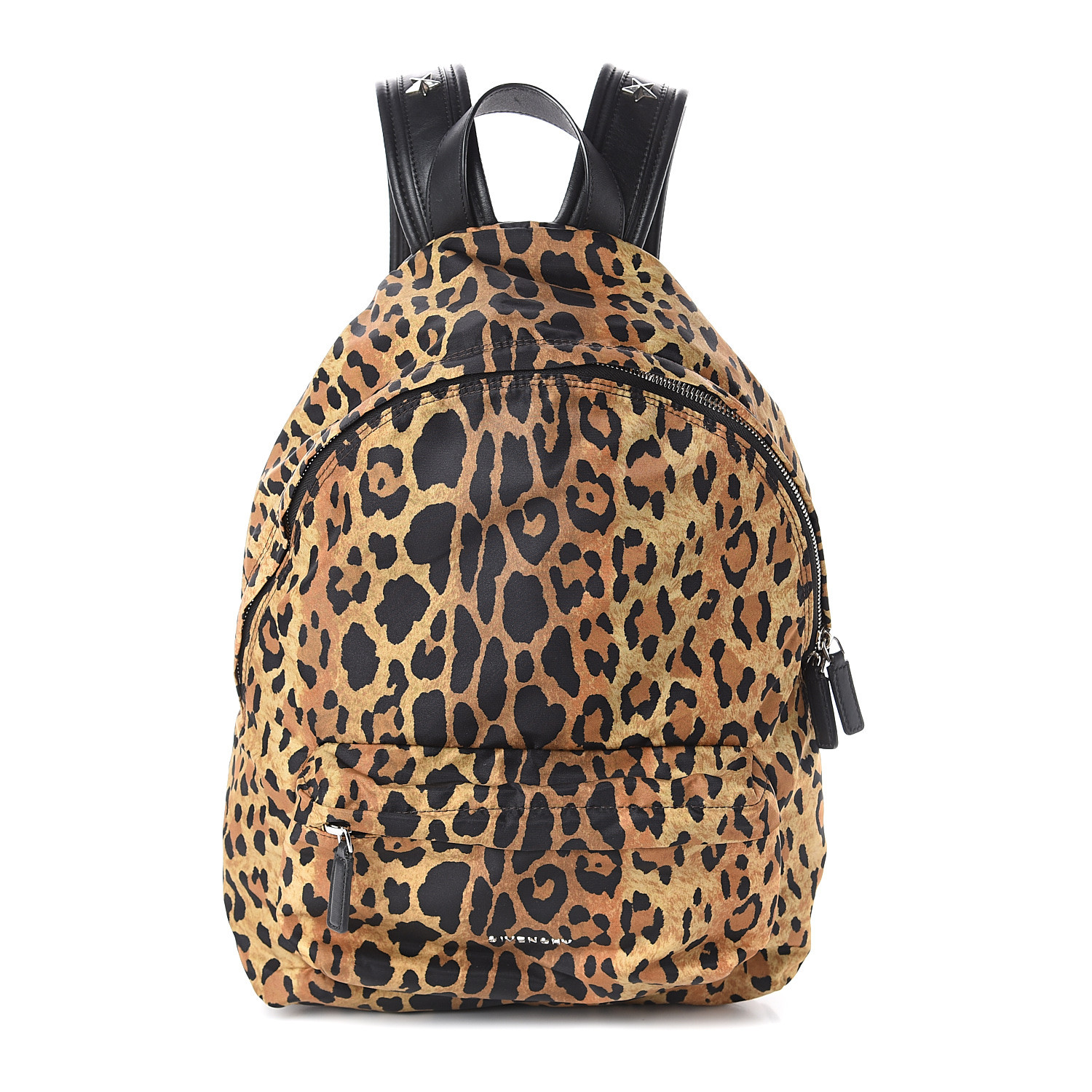 GIVENCHY Nylon Calfskin Leopard Print Backpack 546792