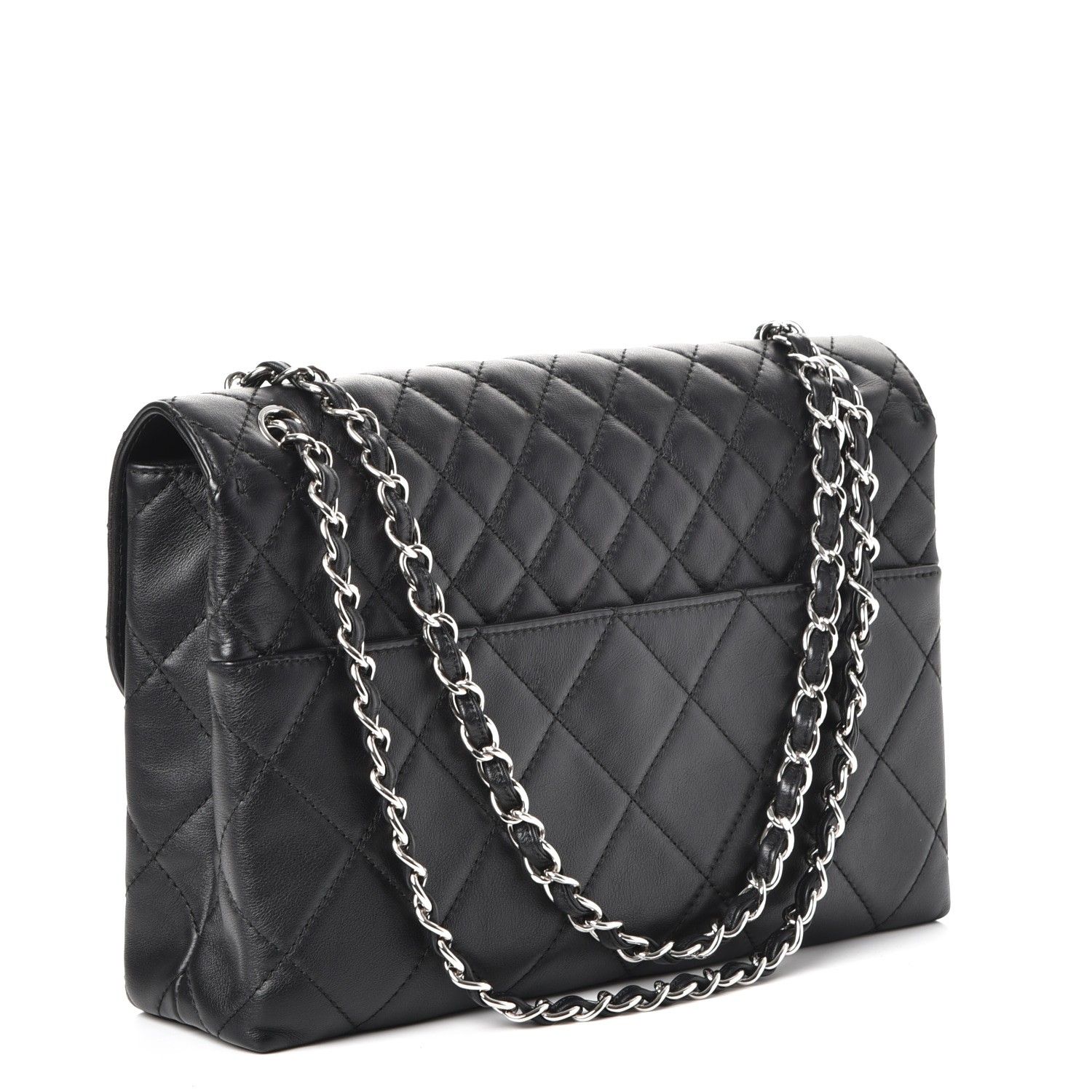 CHANEL Calfskin Quilted In The Business Flap Bag Black 238821