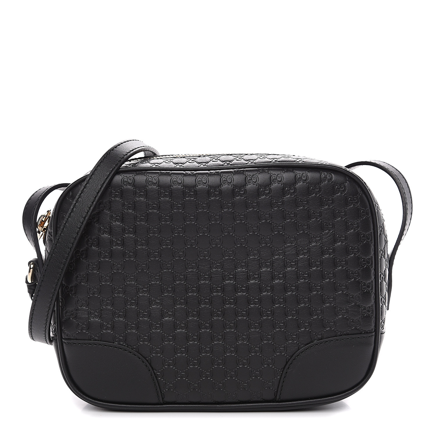 GUCCI Guccissima Mini Bree Messenger Bag Black 564490 | FASHIONPHILE