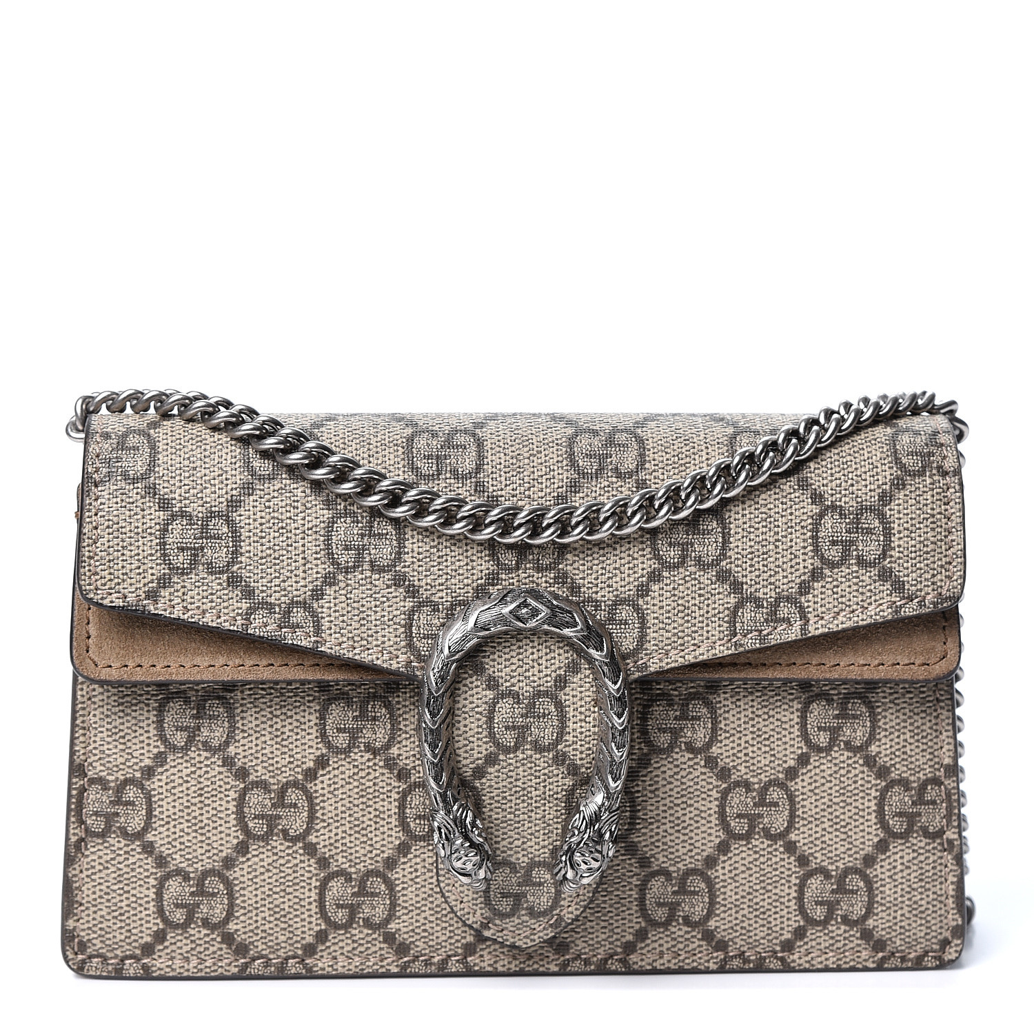 gucci gg supreme monogram super mini dionysus bag taupe