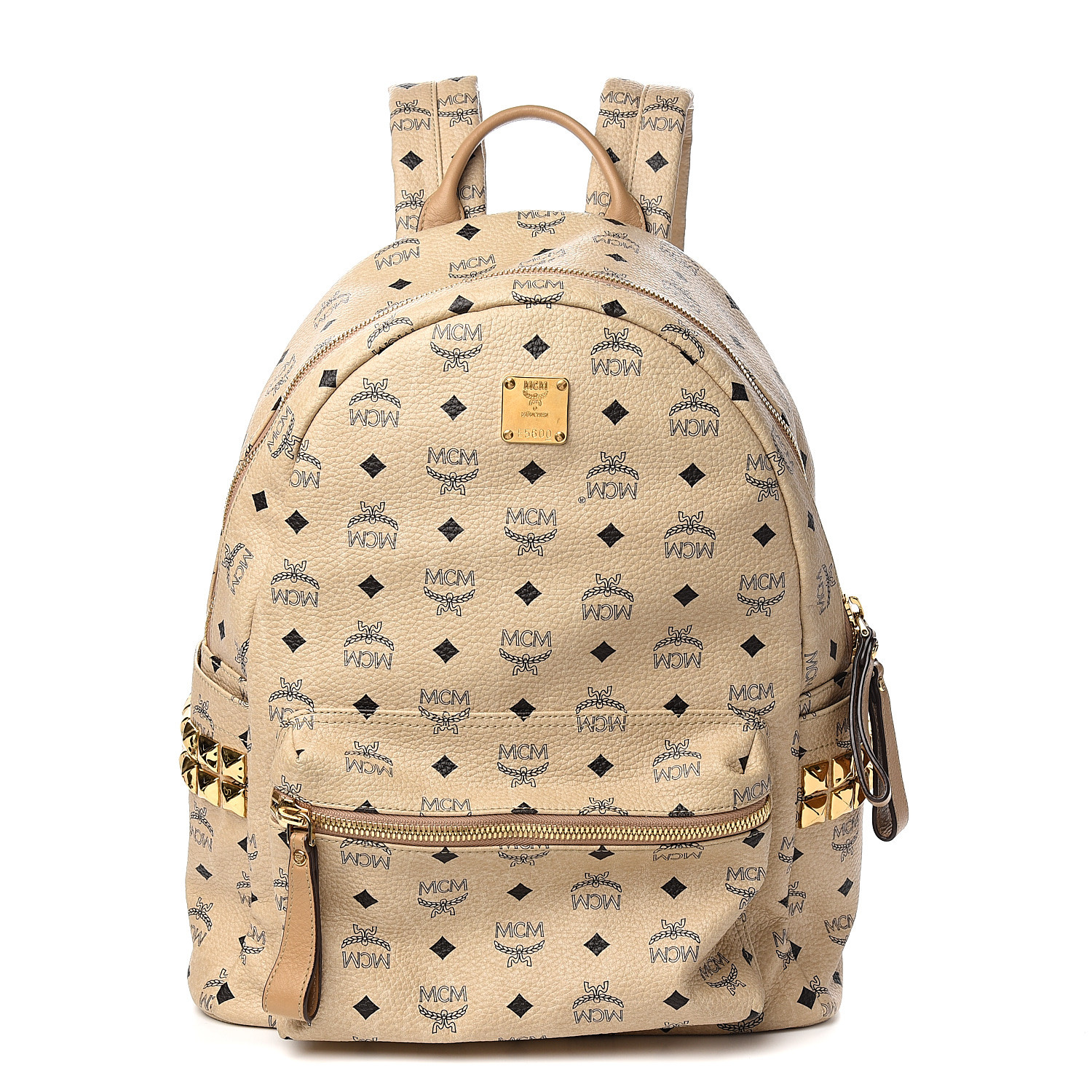 mcm backpack with studs