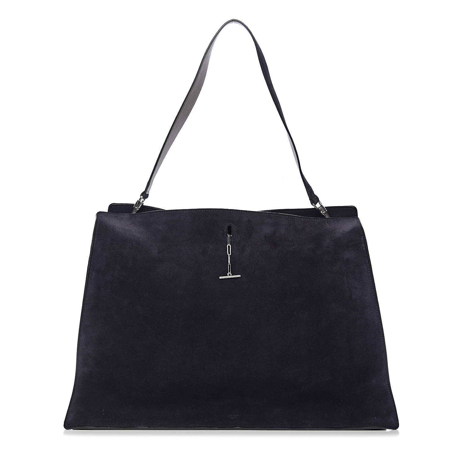 navy suede shoulder bag