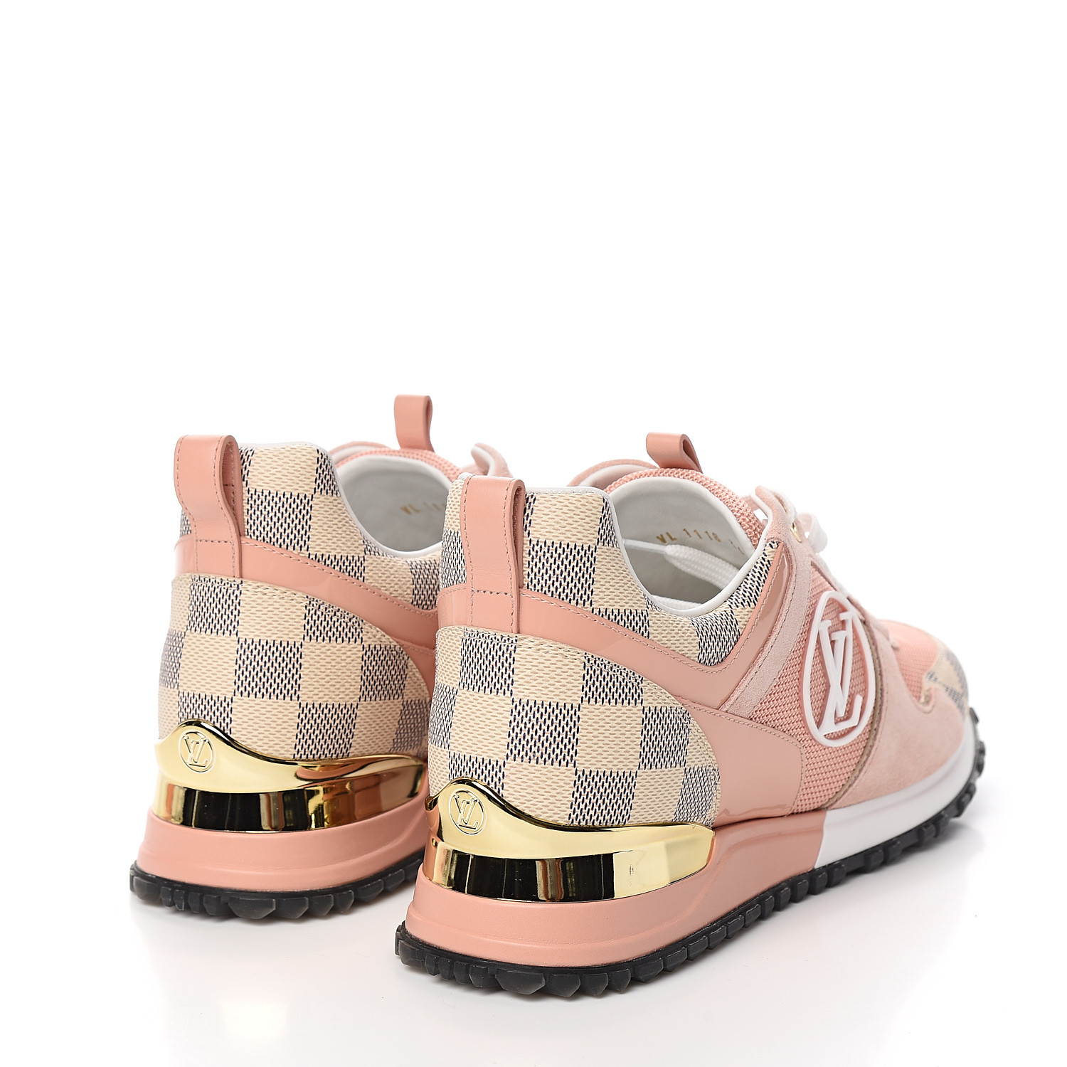 Louis Vuitton Suede Damier Azur Run Away Sneakers 36 Pink 564663 Fashionphile 9435