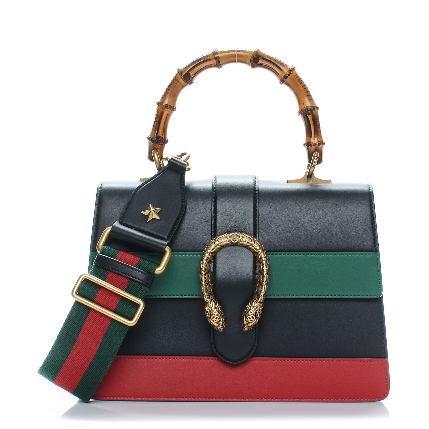 gucci black red and green bag