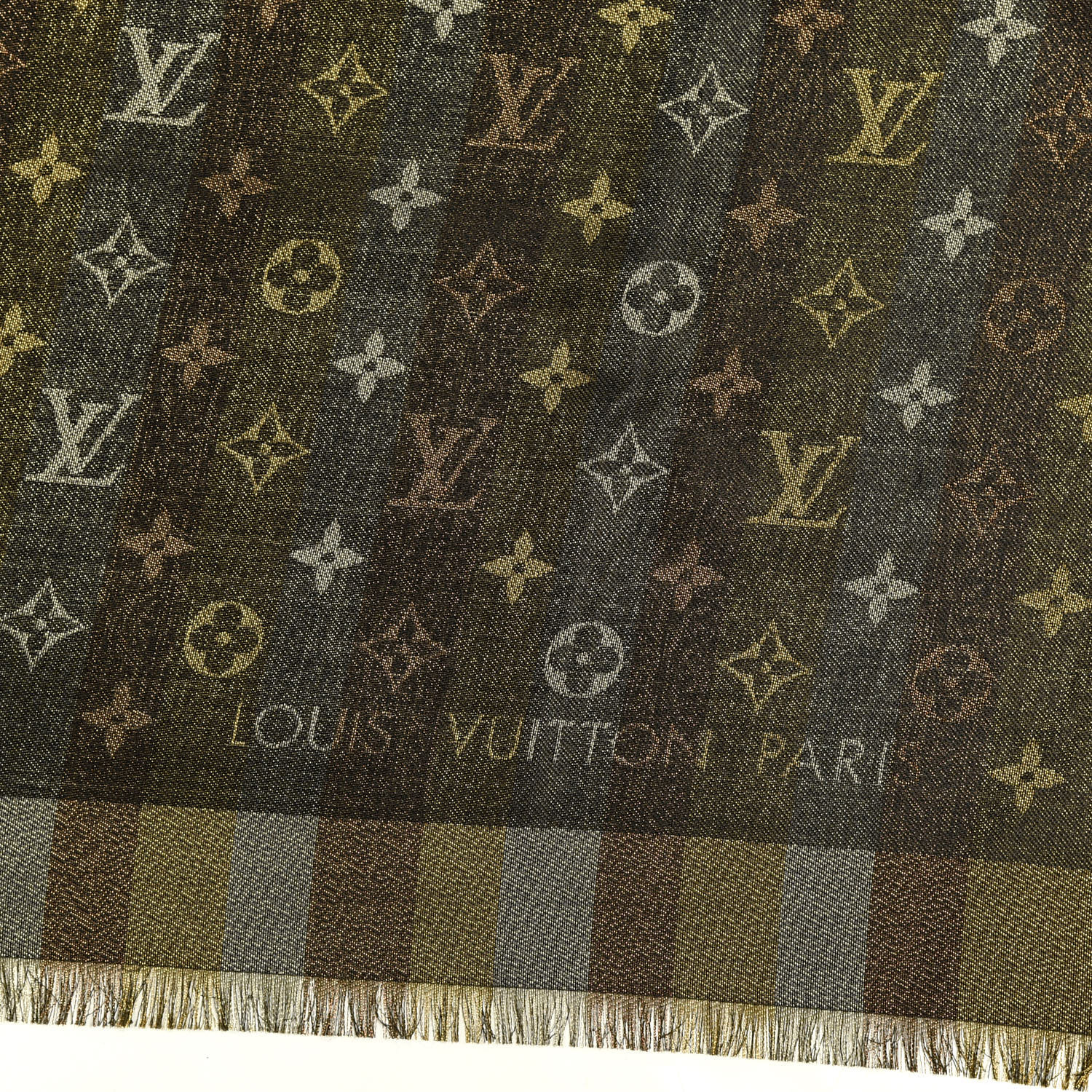 Louis Vuitton Monogram Shine Shawl Golden Brown 