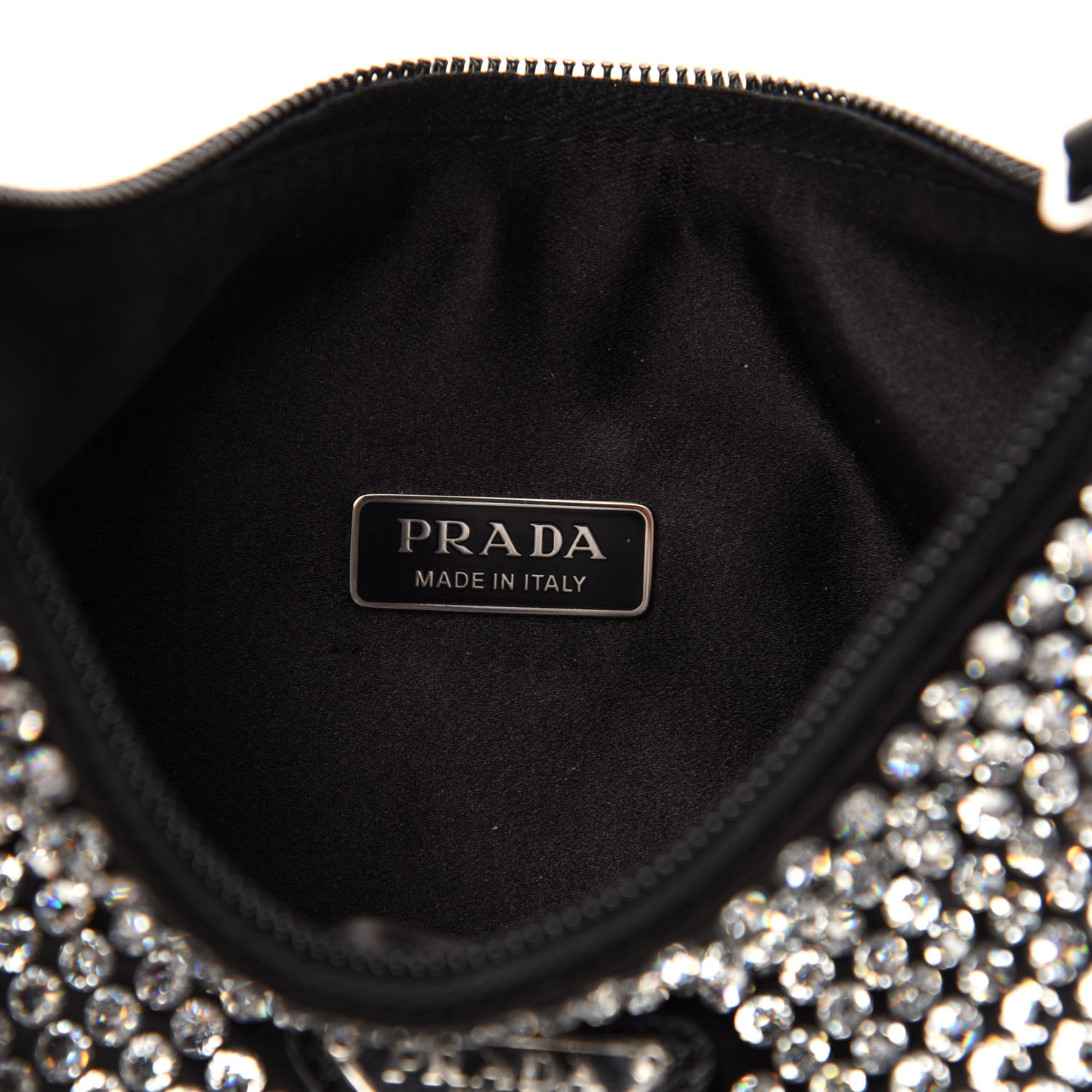 prada crystal shopper tote