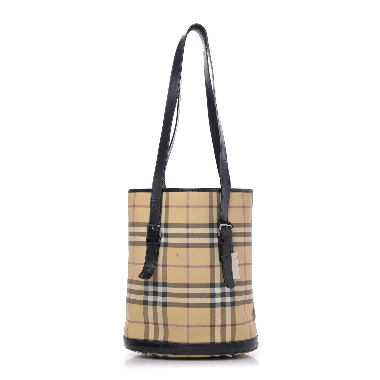 burberry check bucket bag