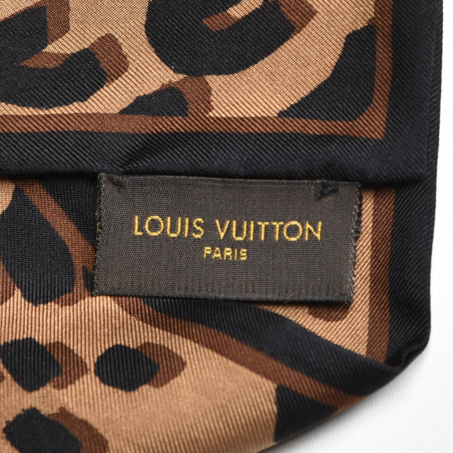 Louis Vuitton Leopard Print Scarf Scrunched Cashmere and Silk