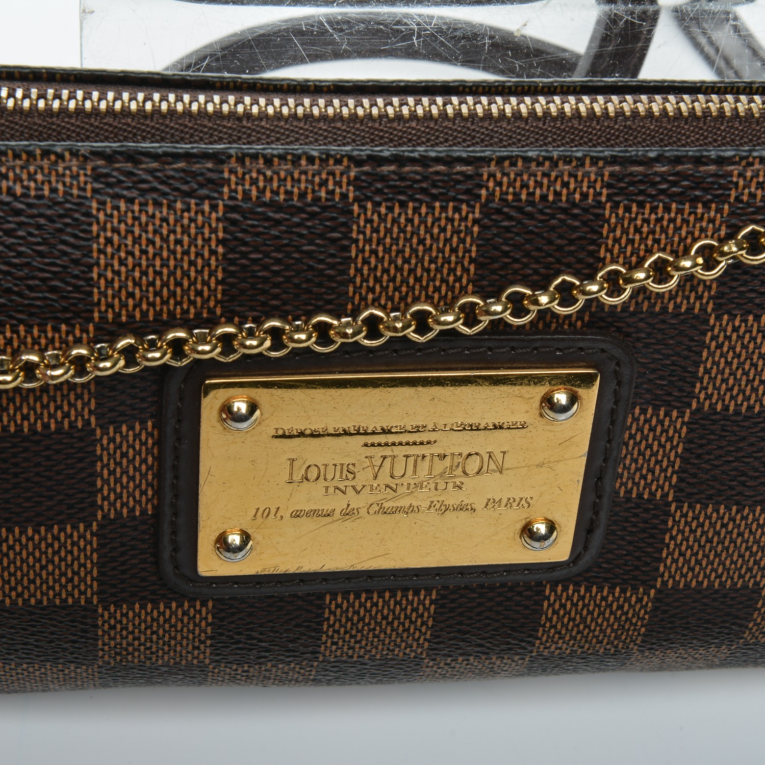 louis vuitton ebene eva clutch