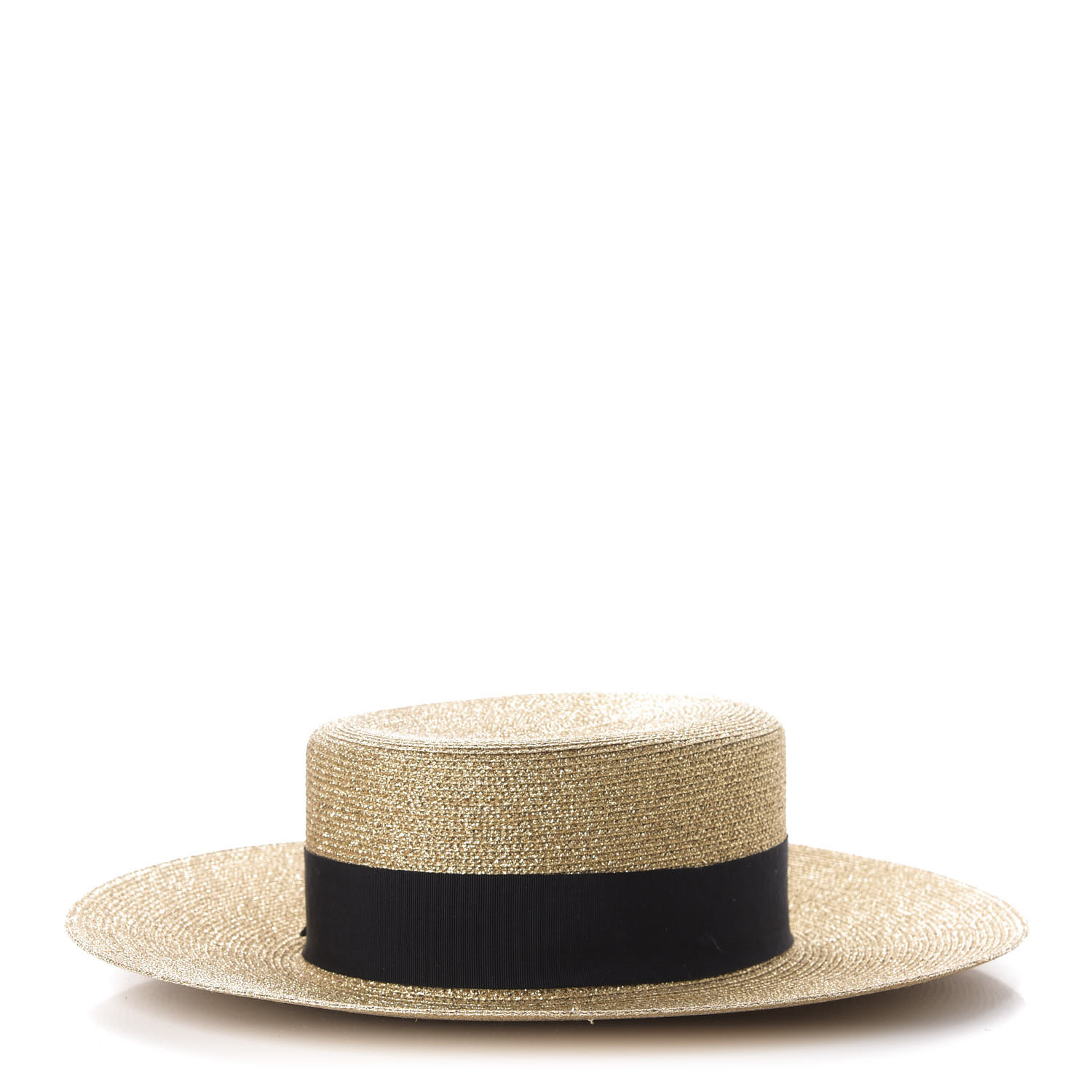 gucci gold straw hat