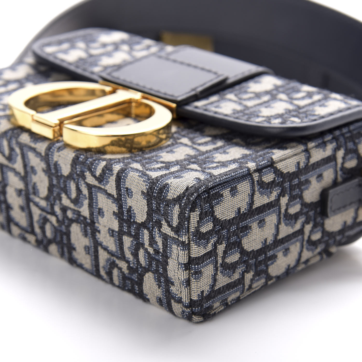 CHRISTIAN DIOR Oblique 30 Montaigne Box Bag Blue 640745 | FASHIONPHILE
