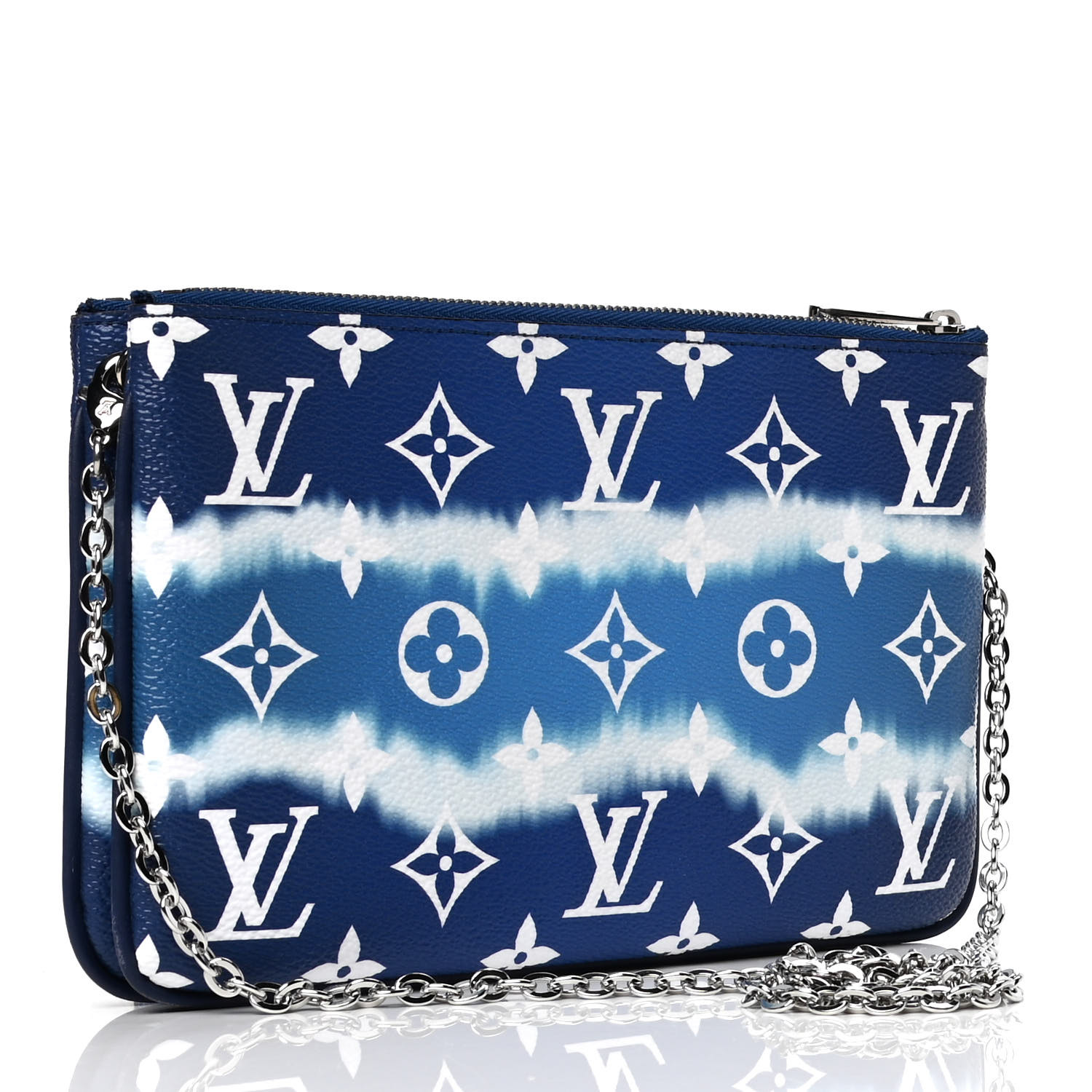 Louis Vuitton Monogram Giant Escale Double Zip Pochette Blue Fashionphile