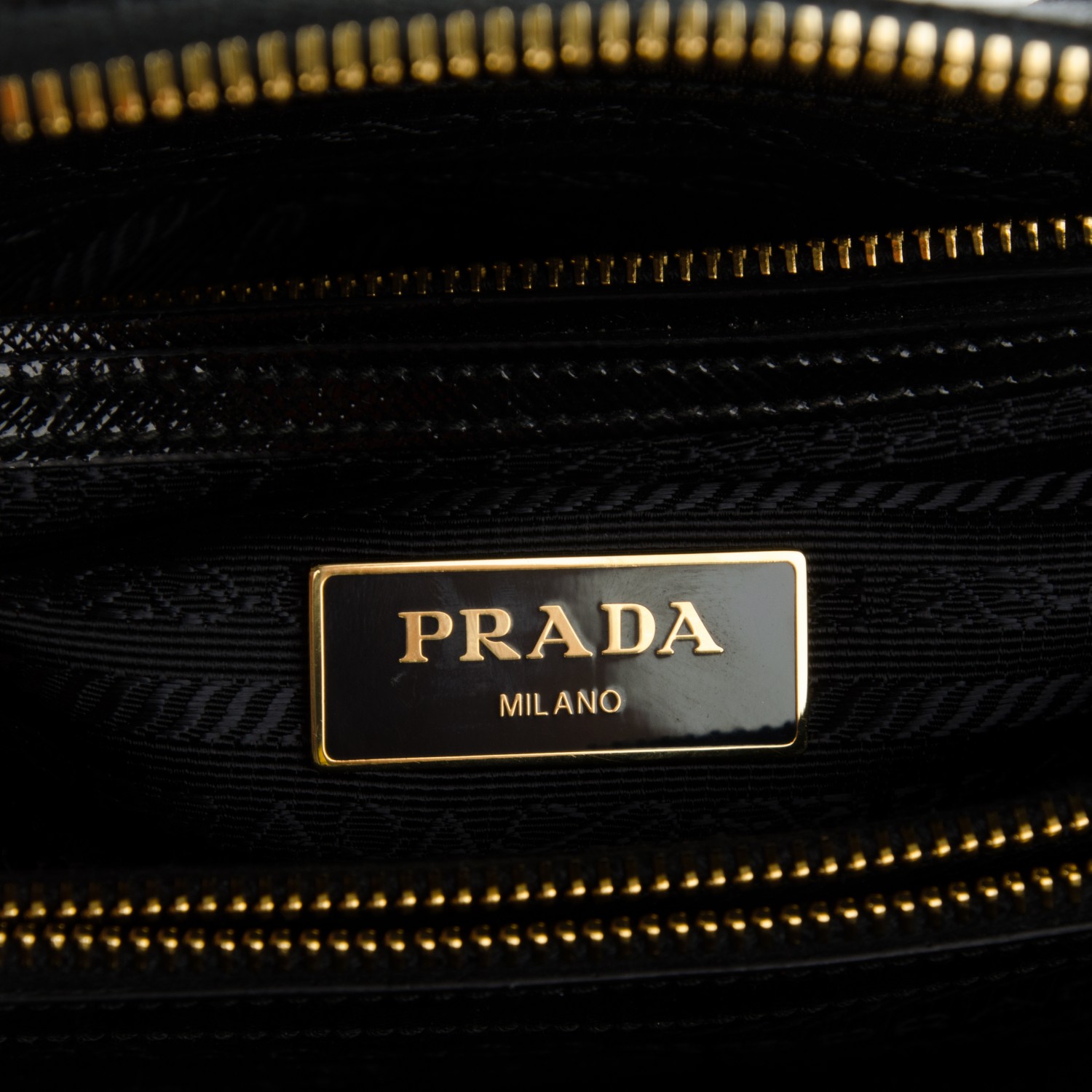 PRADA Saffiano Vernice Small Promenade Bag Nero Black 175949