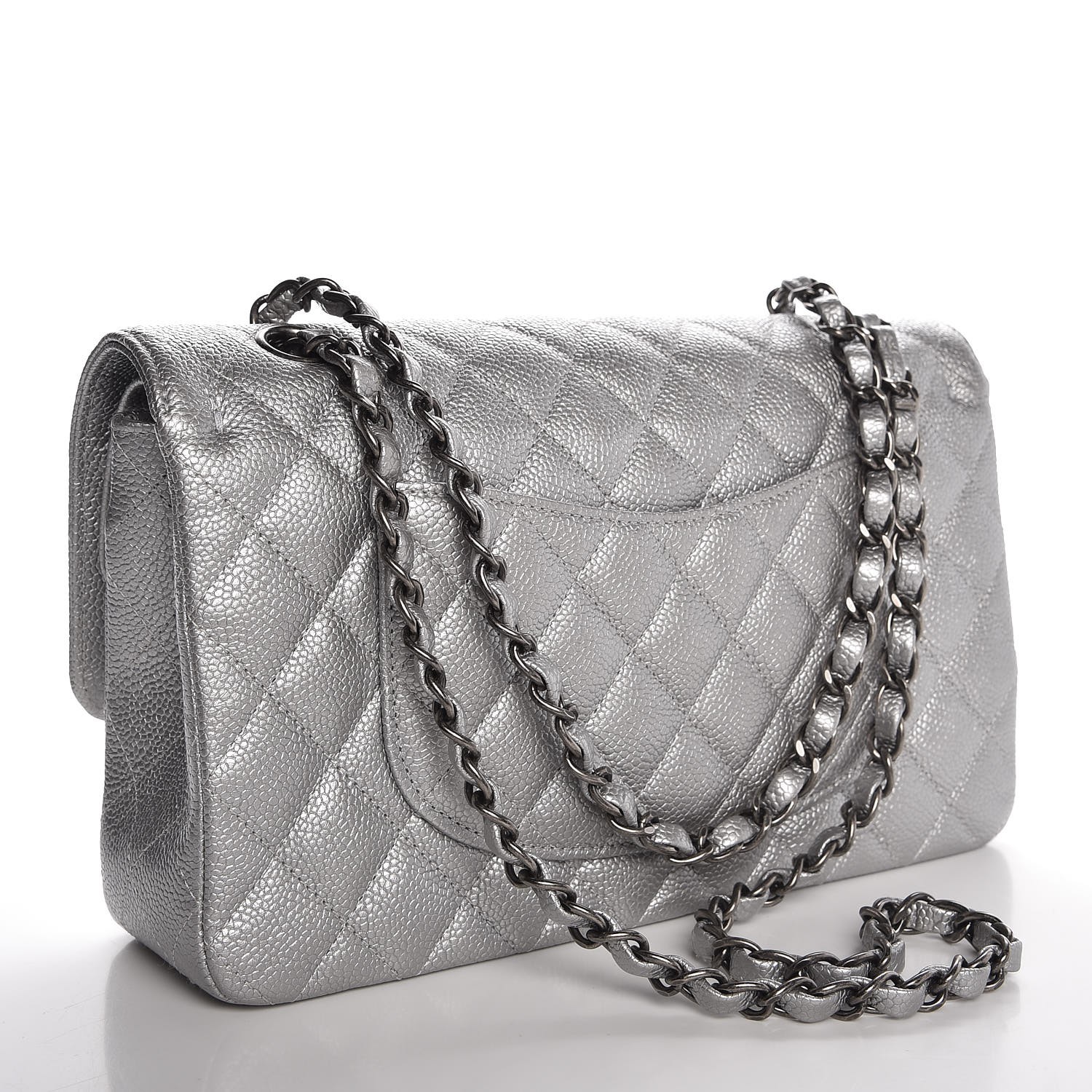 chanel medium flap silver hardware