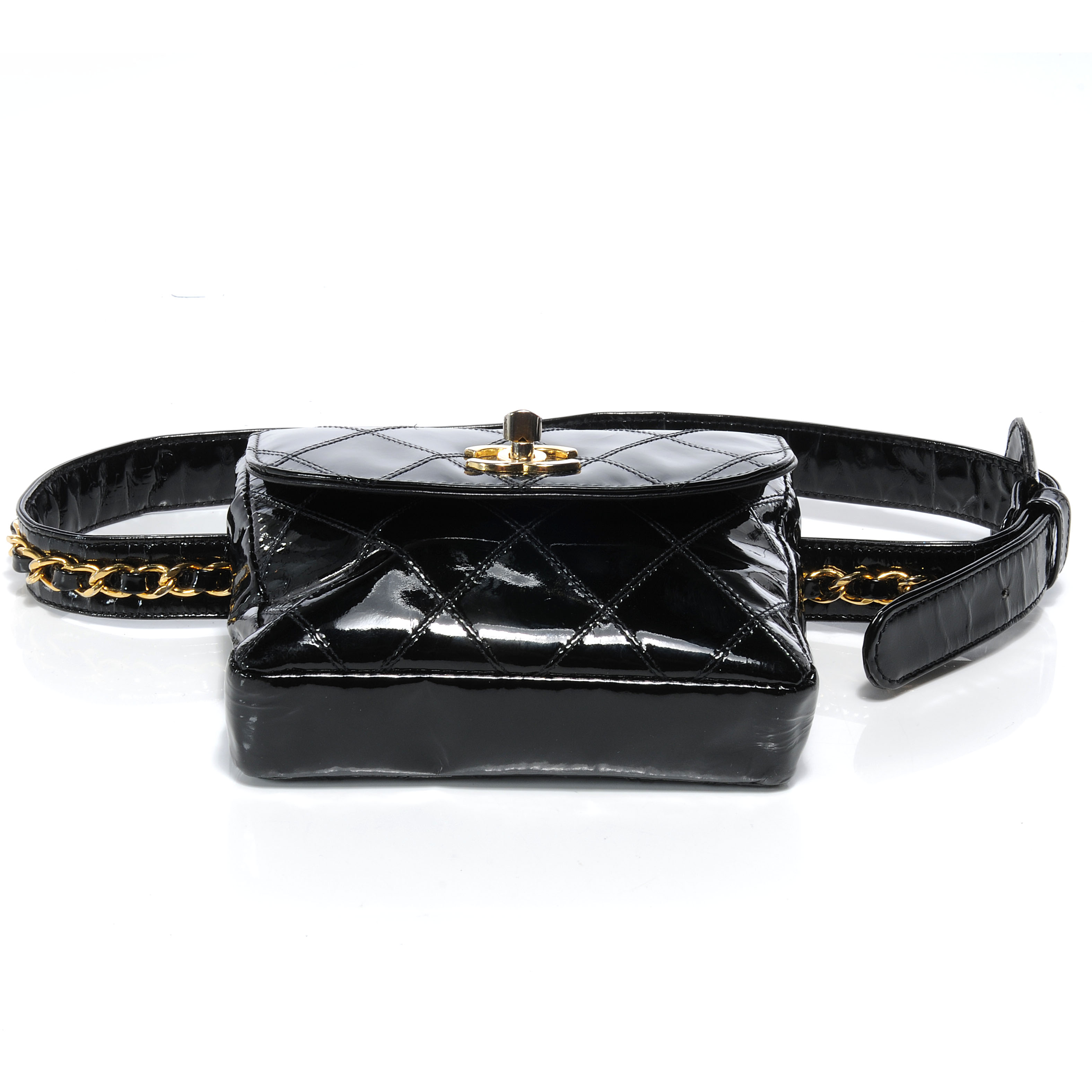 chanel waist bag black