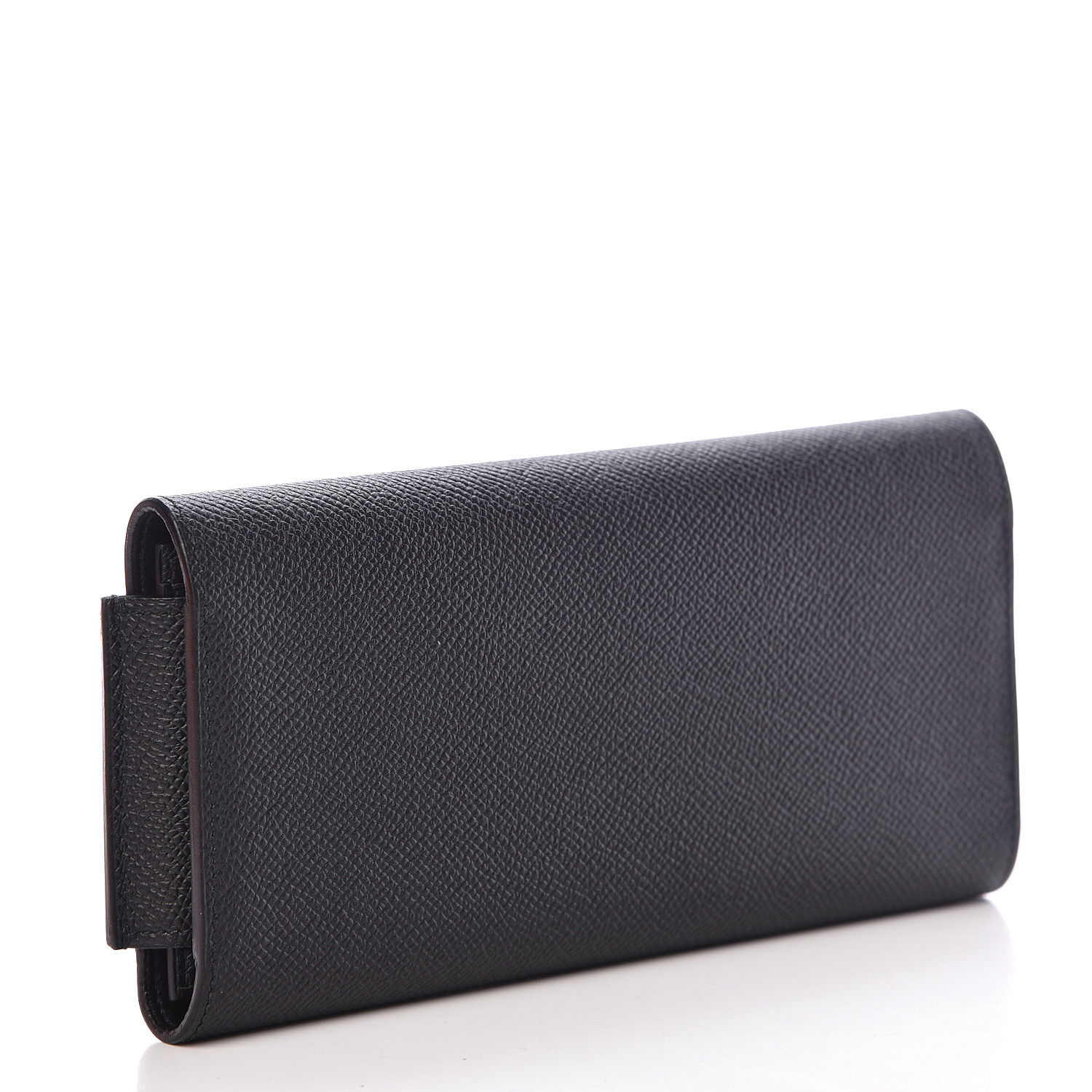 HERMES Epsom Passant Long Wallet Black 475028 | FASHIONPHILE