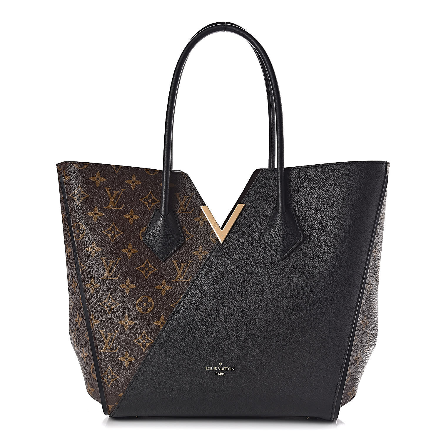 LOUIS VUITTON Calfskin Monogram Kimono Tote Black 474611