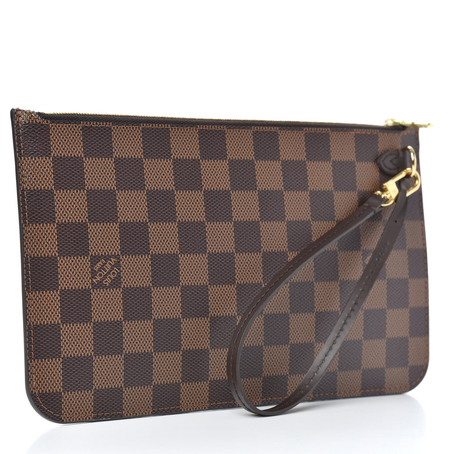 LOUIS VUITTON Damier Ebene Neverfull MM GM Pochette 730625 | FASHIONPHILE