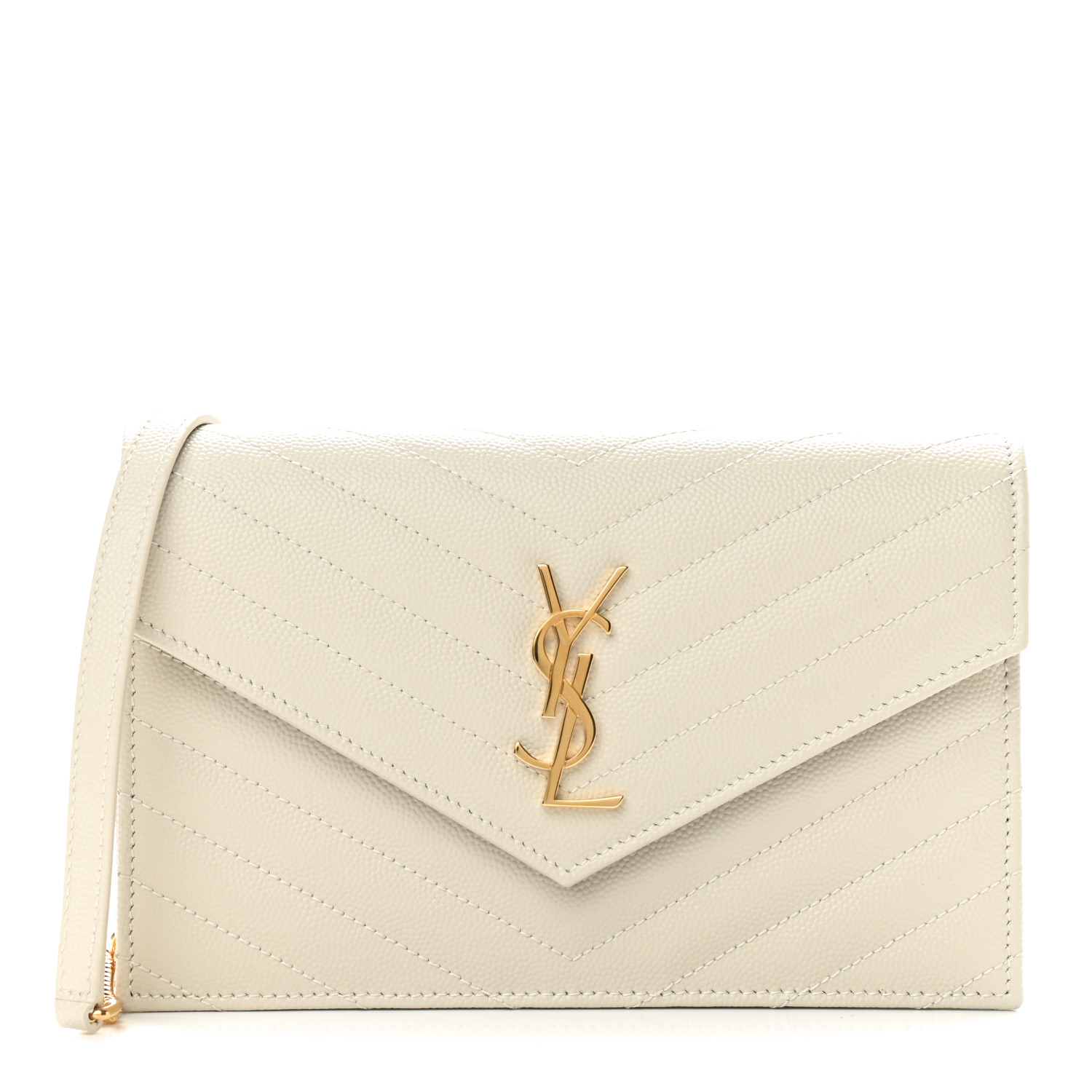 saint laurent white wallet