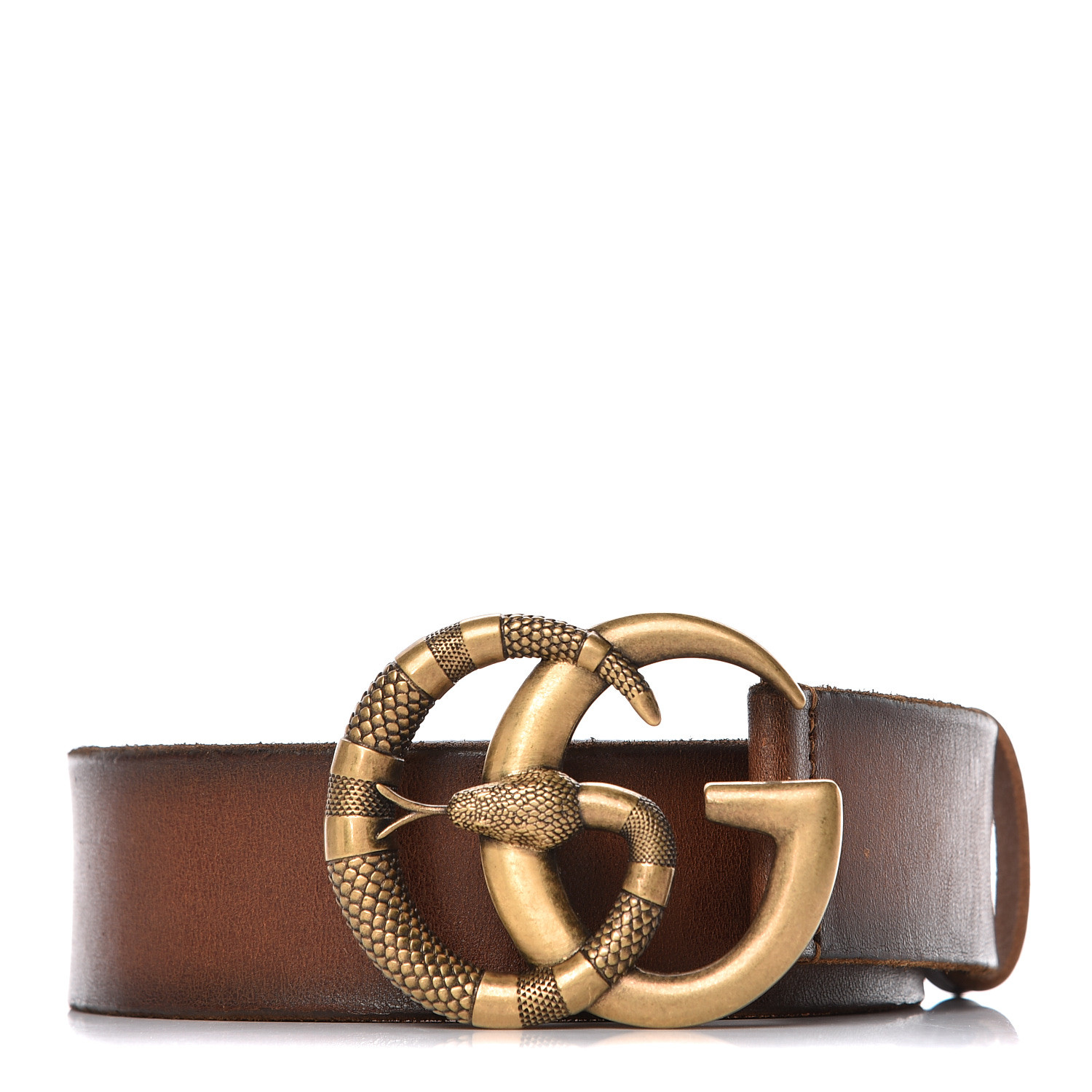 gucci snake belt brown