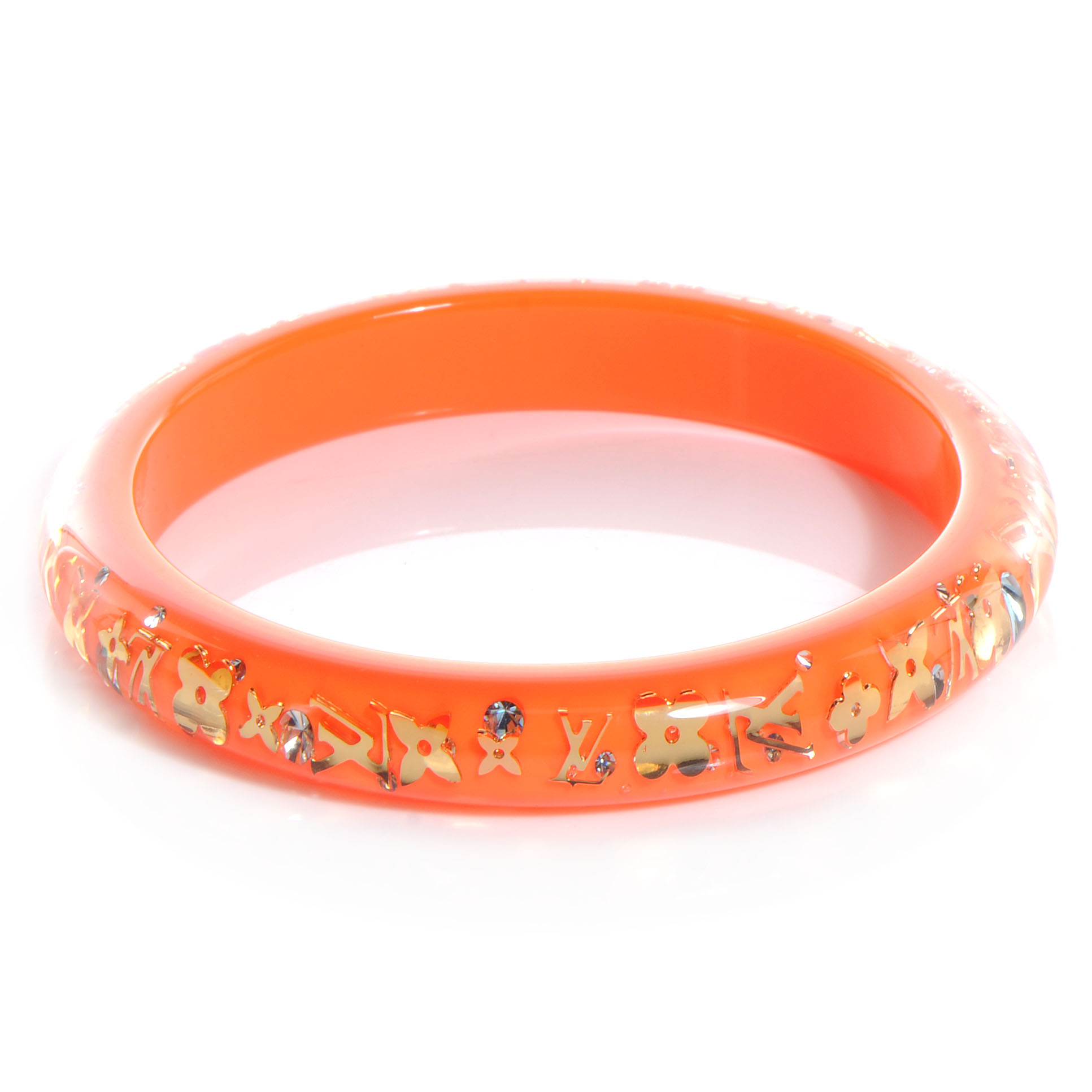 LOUIS VUITTON Inclusion Bracelet PM Size Small Orange Sunset 57449