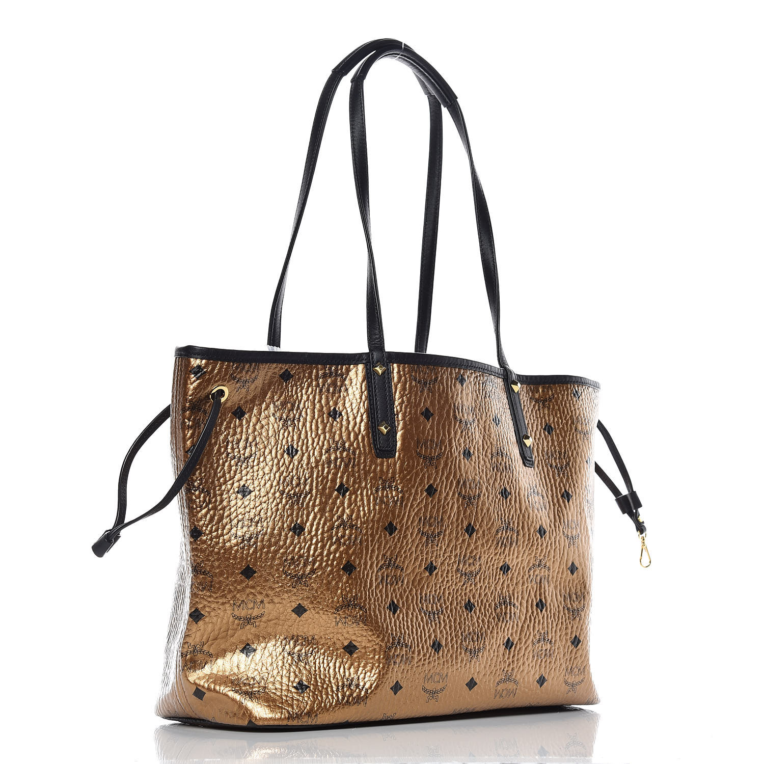 mcm iridescent medium shopper tote