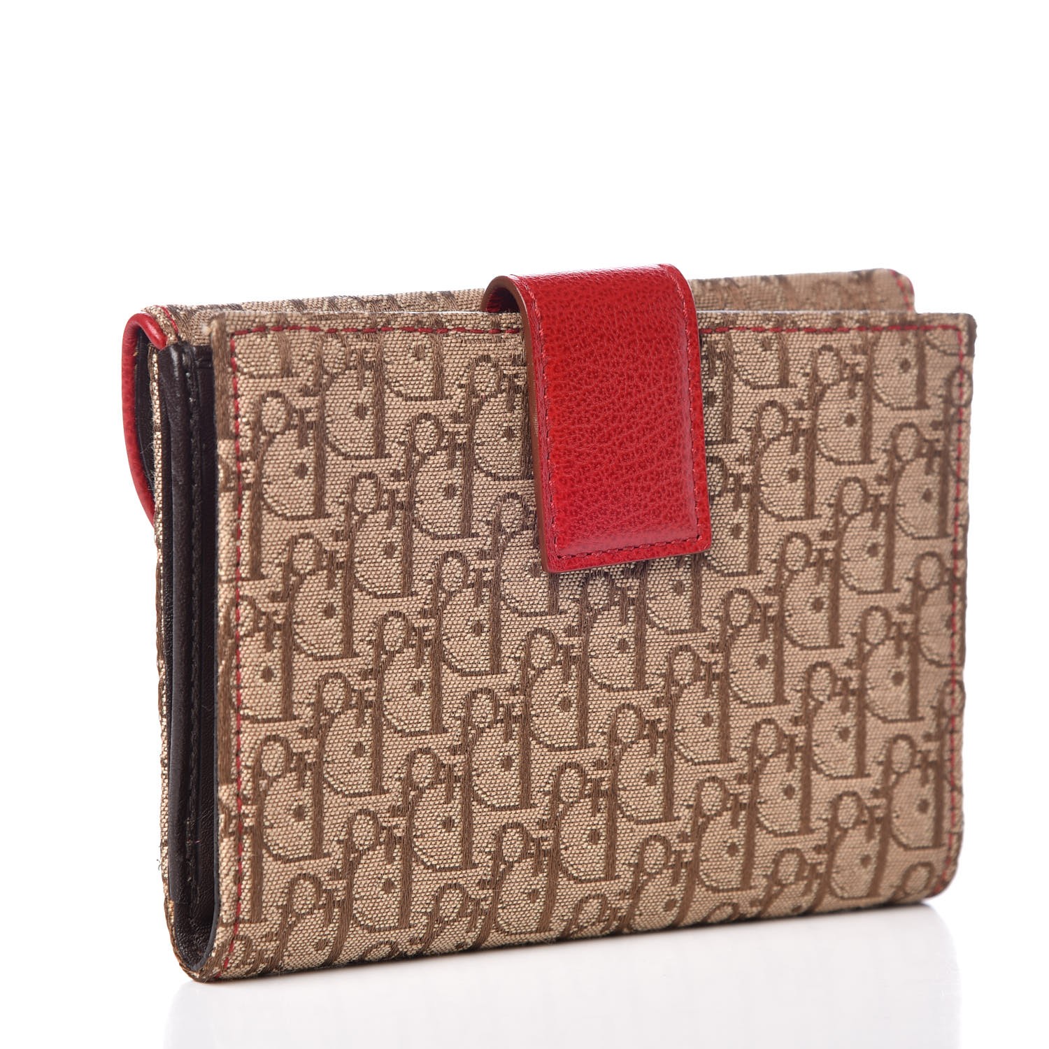 CHRISTIAN DIOR Monogram Rasta Saddle Wallet Beige 327508 | FASHIONPHILE