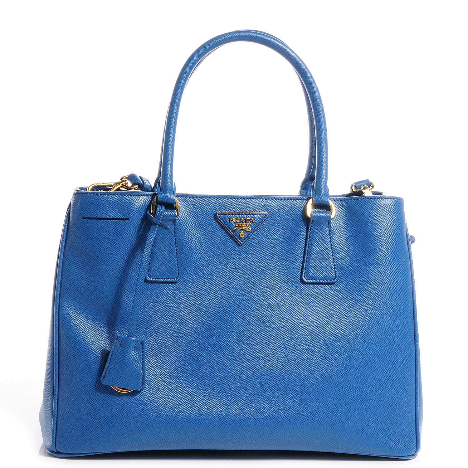 PRADA Saffiano Lux Medium Tote Cobalto 67232