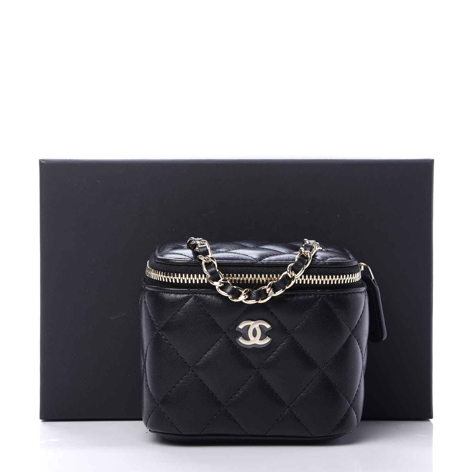 chanel small vanity case with classic chain