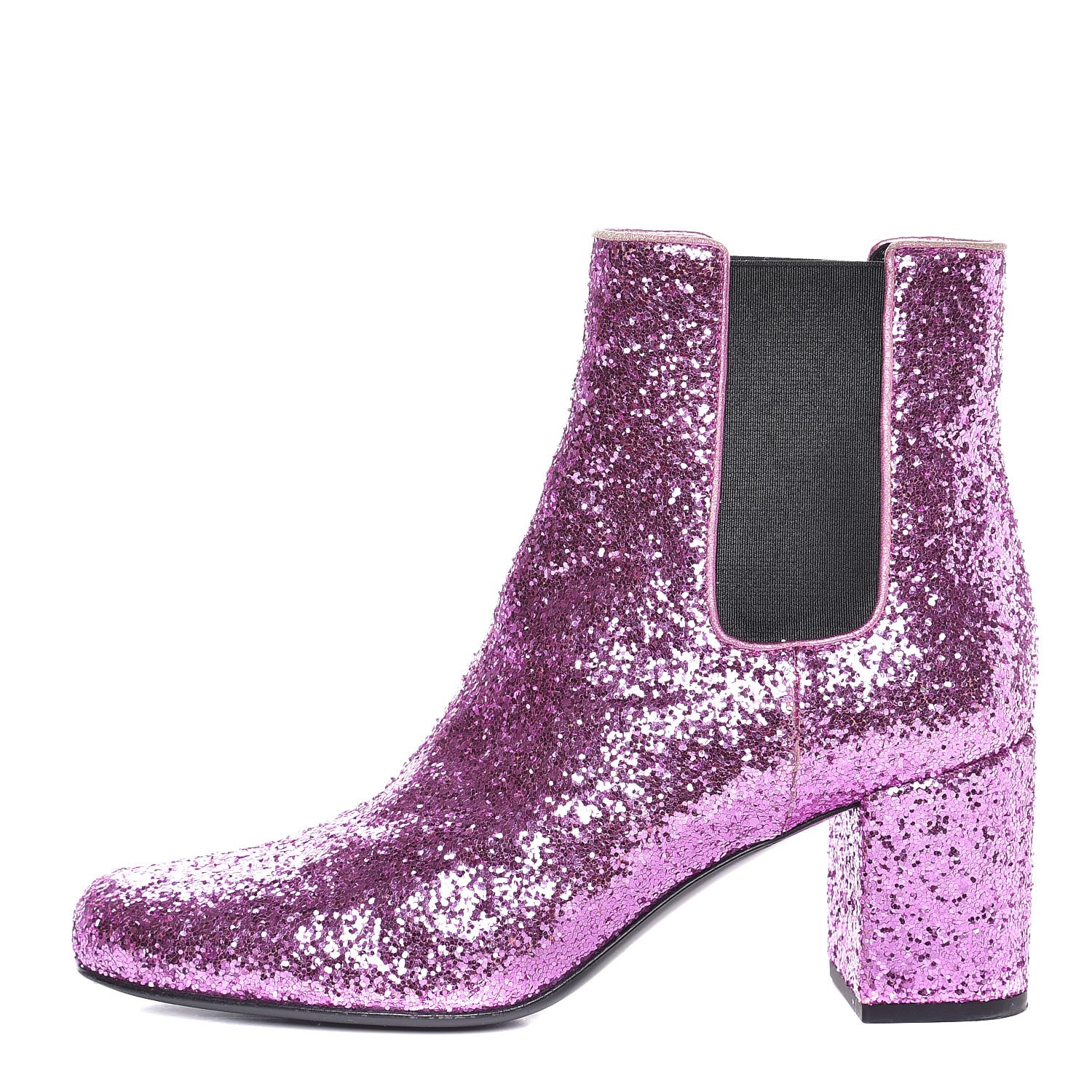 saint laurent pink glitter boots