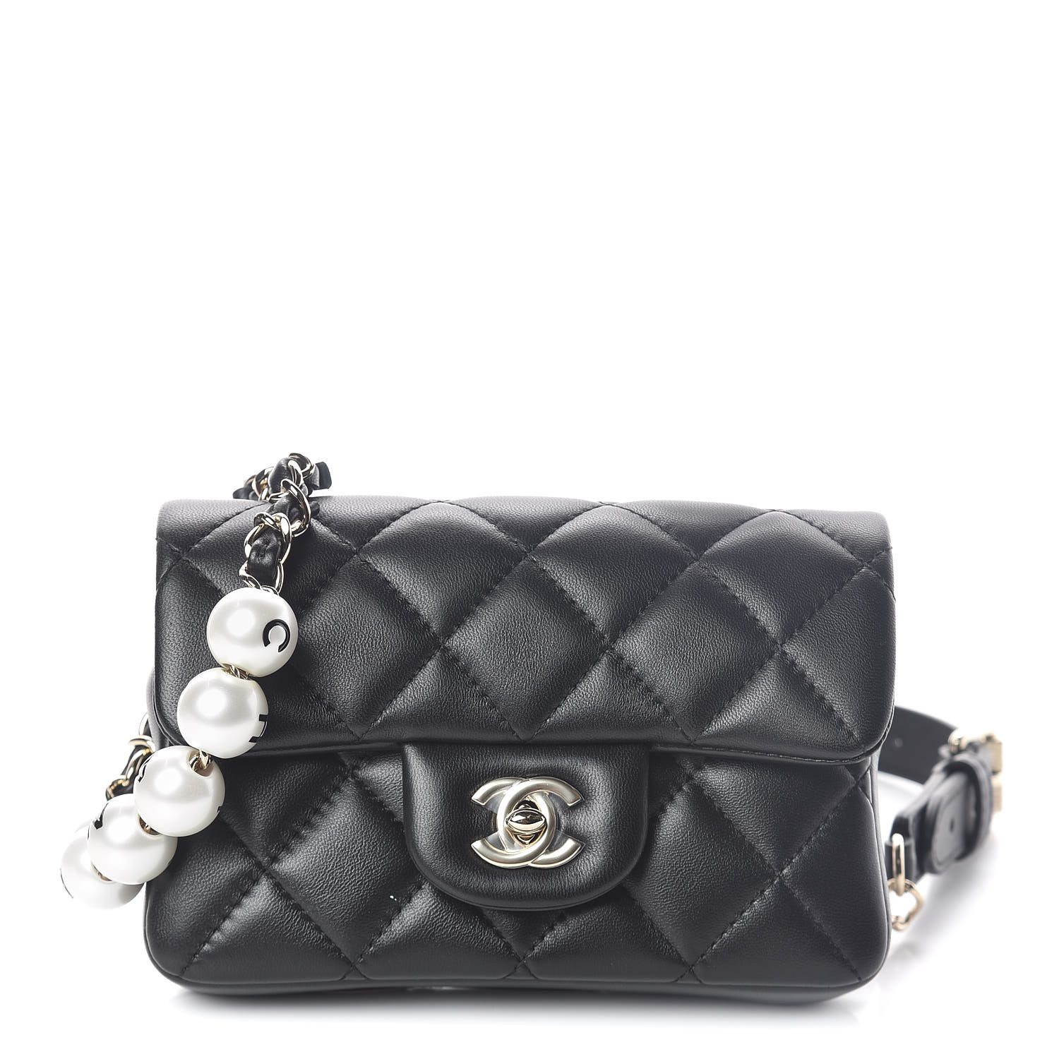 chanel quilted belt bag