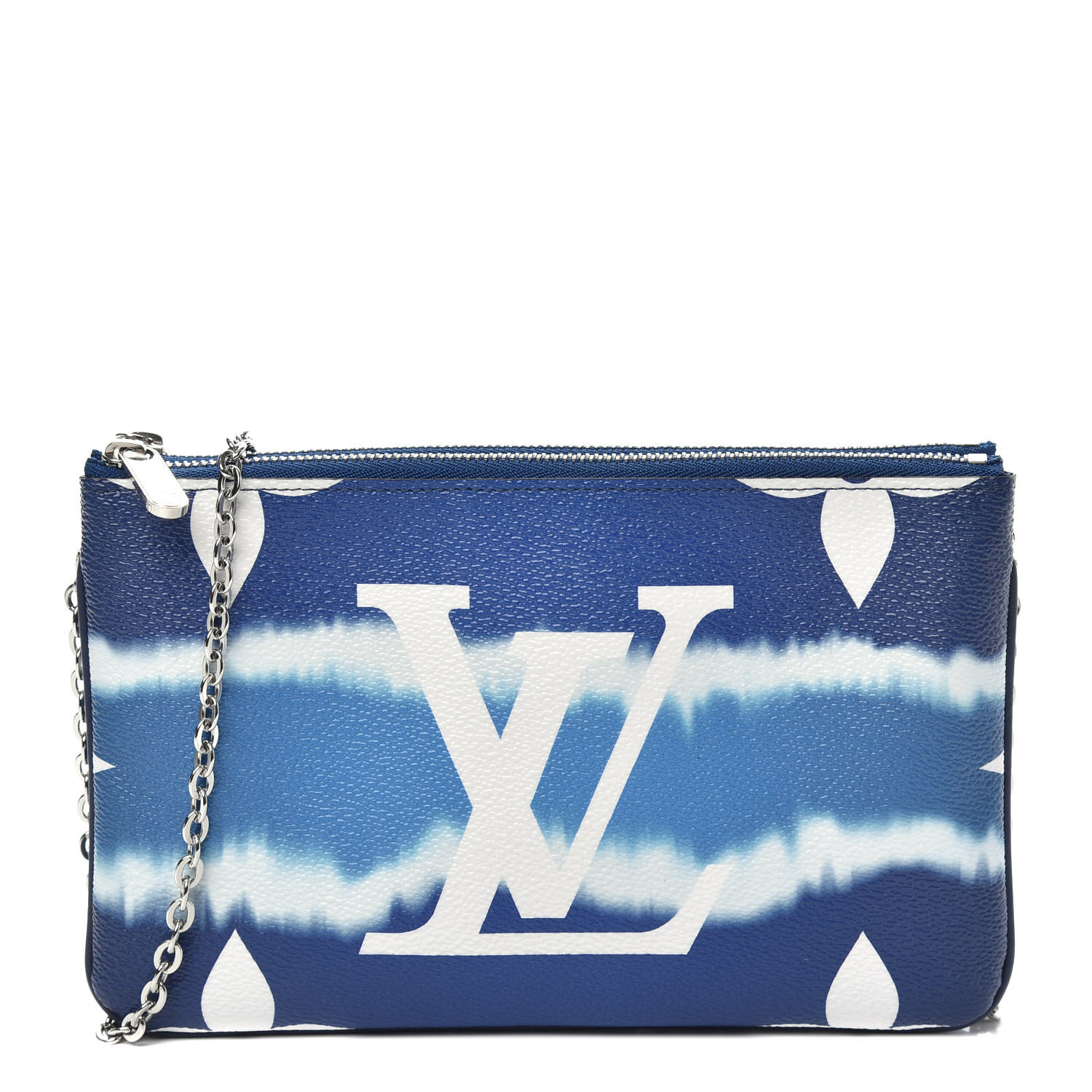 Louis Vuitton Monogram Giant Escale Double Zip Pochette Blue Fashionphile