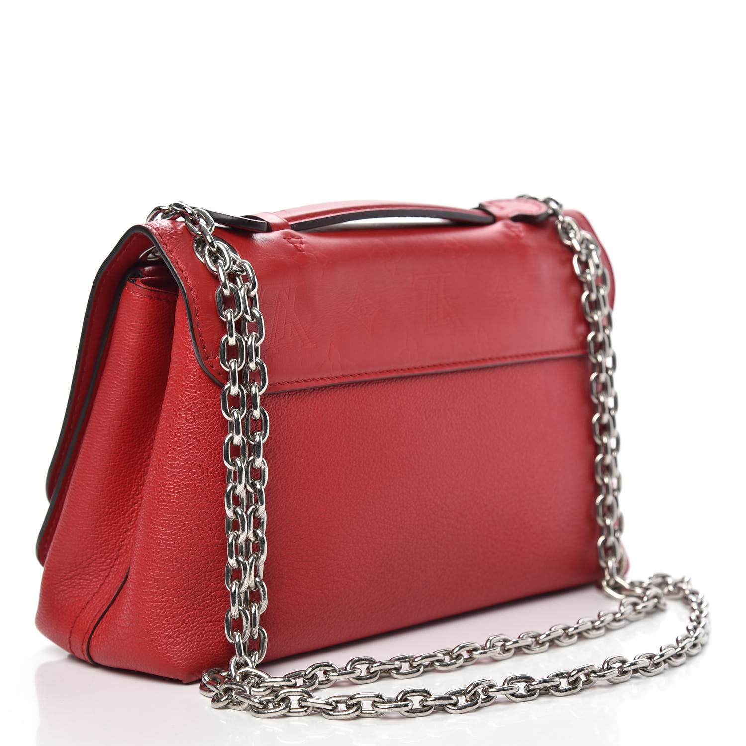 louis vuitton red chain bag