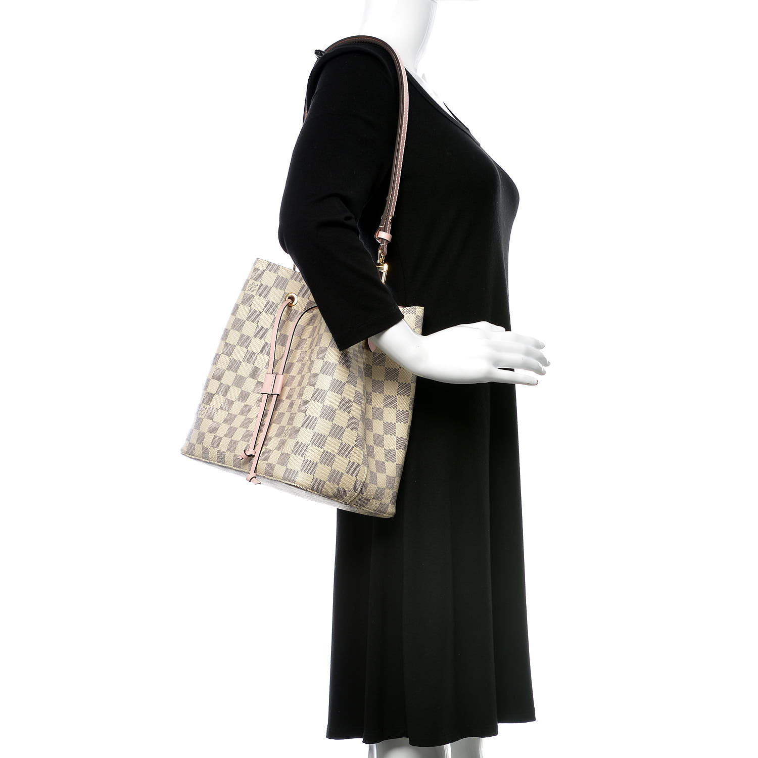 Authentic Louis Vuitton LV Neonoe Damier Azur Canvas Eau de Rose Bucket  Bag, Luxury, Bags & Wallets on Carousell