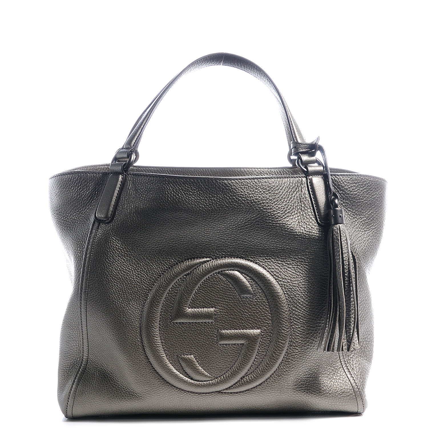 gucci grey leather bag