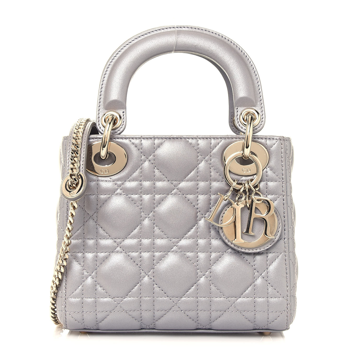 mini lady dior metallic