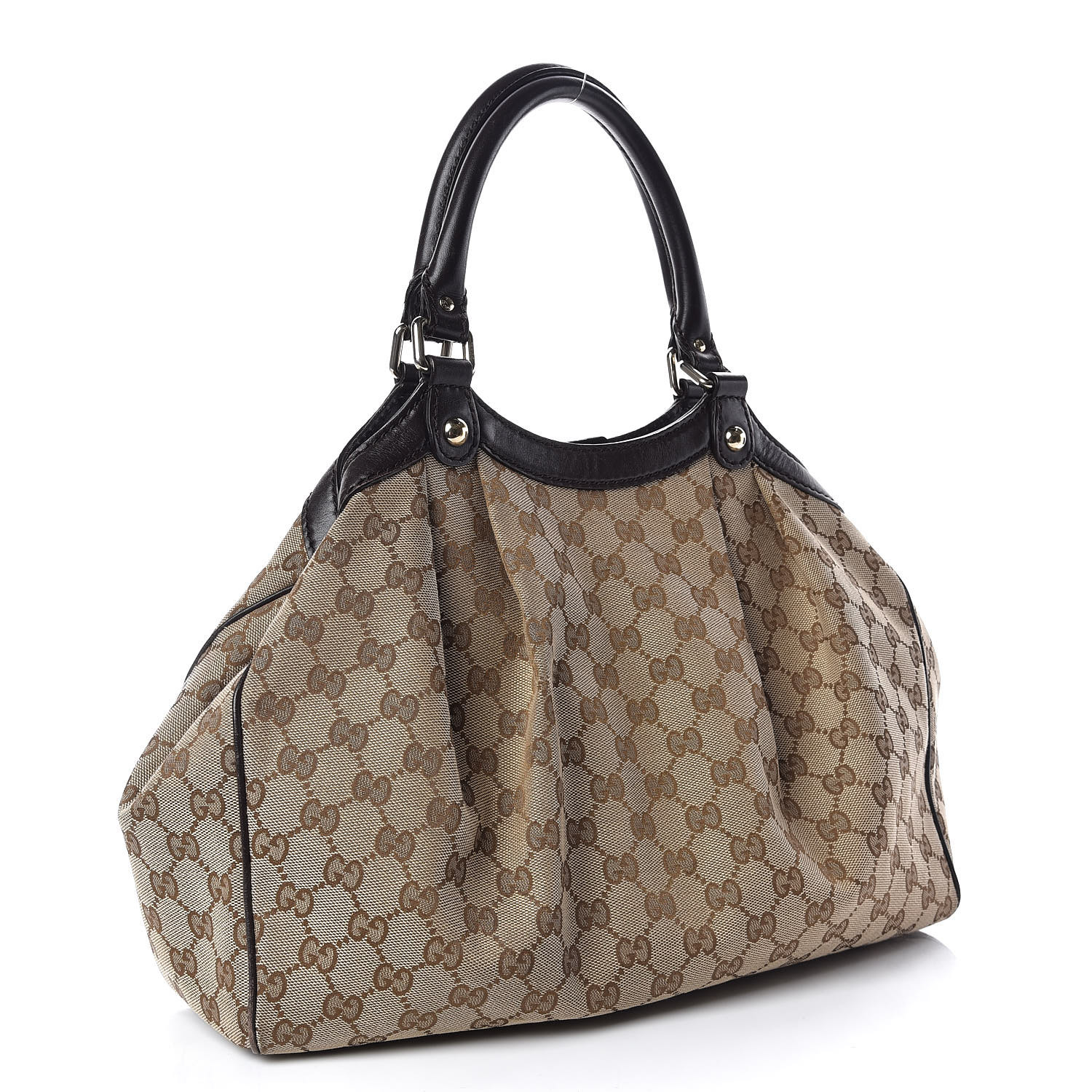 GUCCI Monogram Medium Sukey Tote Dark Brown 421644